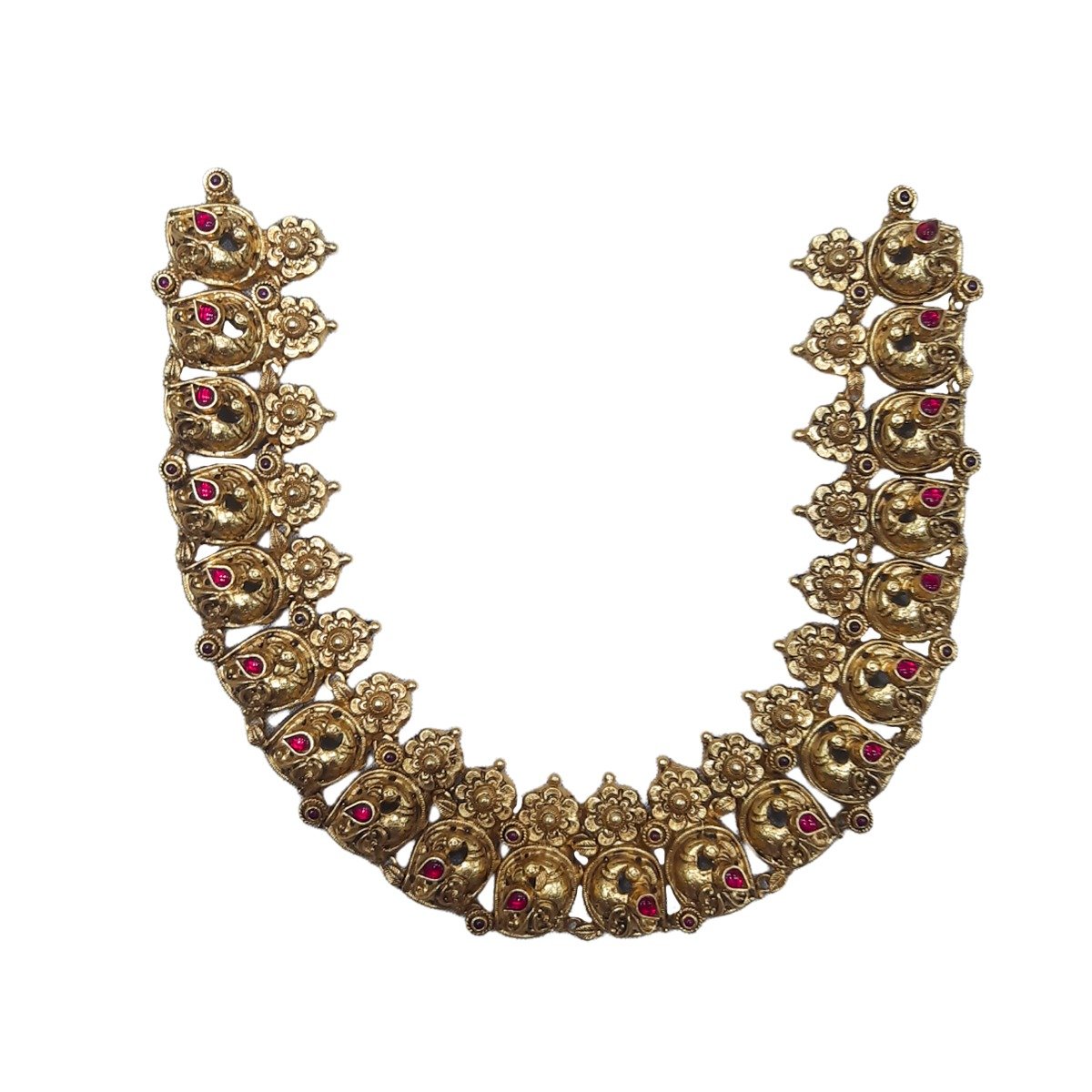 GOLD PLATED SOUTH INDIAN TRADITIONAL MANGO NECKLACE