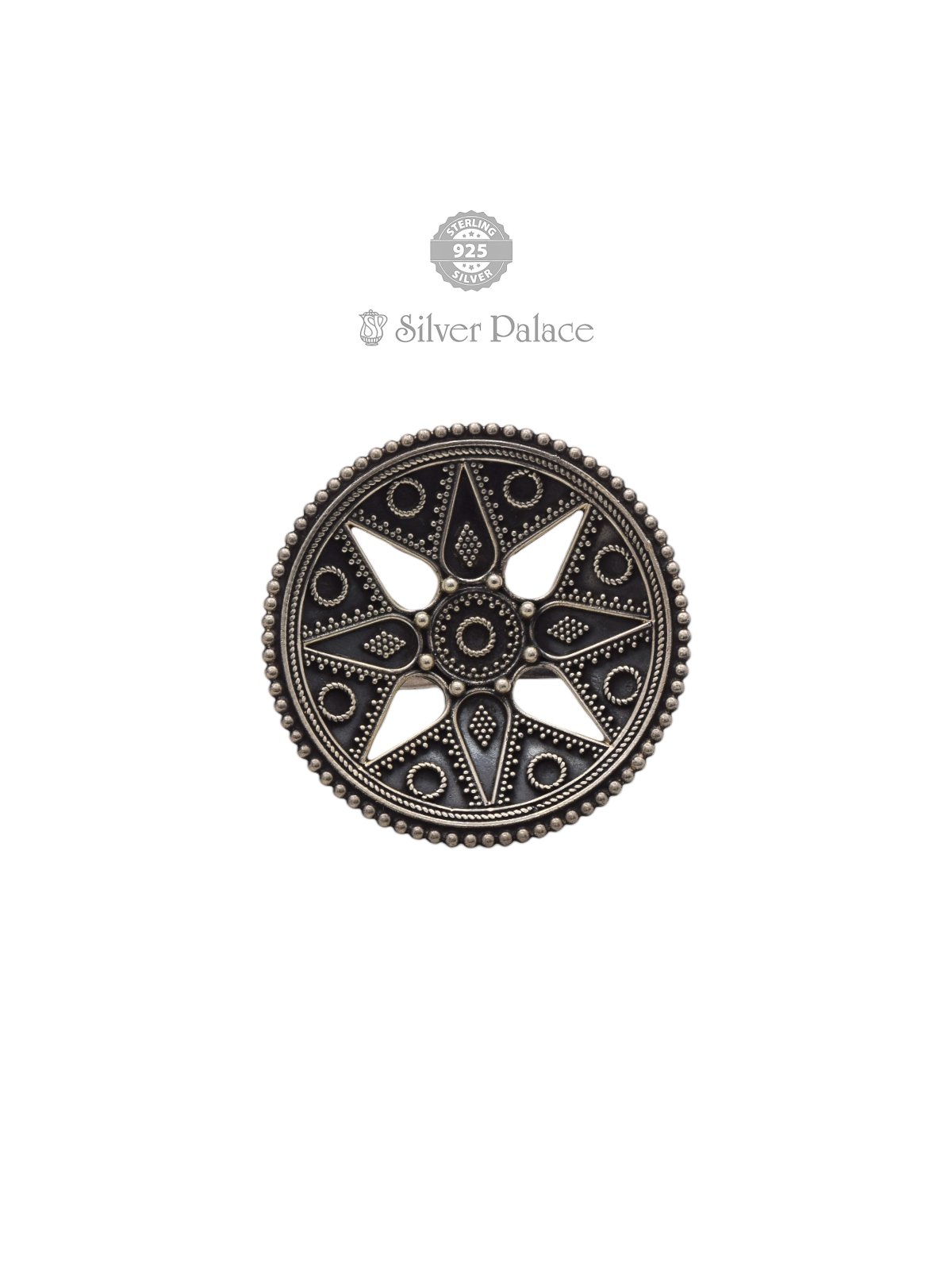 925 OXIDIZED SILVER BHAVA COLLECTION FLORAL CUTWORK RINGS IN SILVER FOR WOMEN