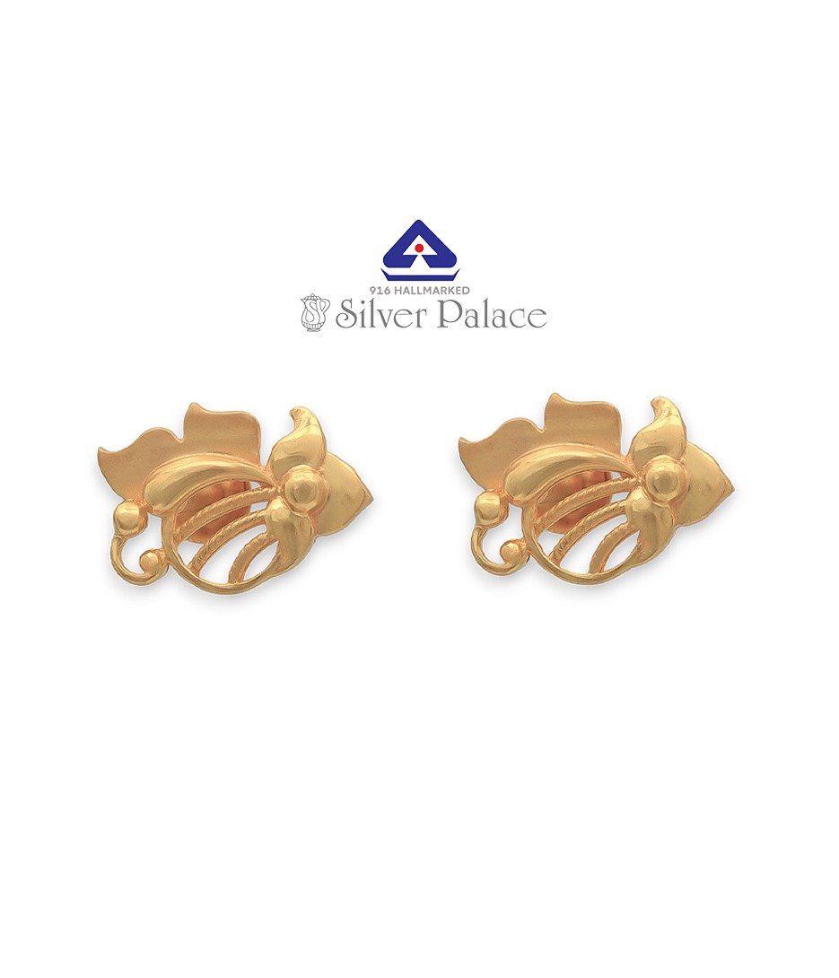  916 Pure Gold With Kanche Collections Fancy Earring For Girls