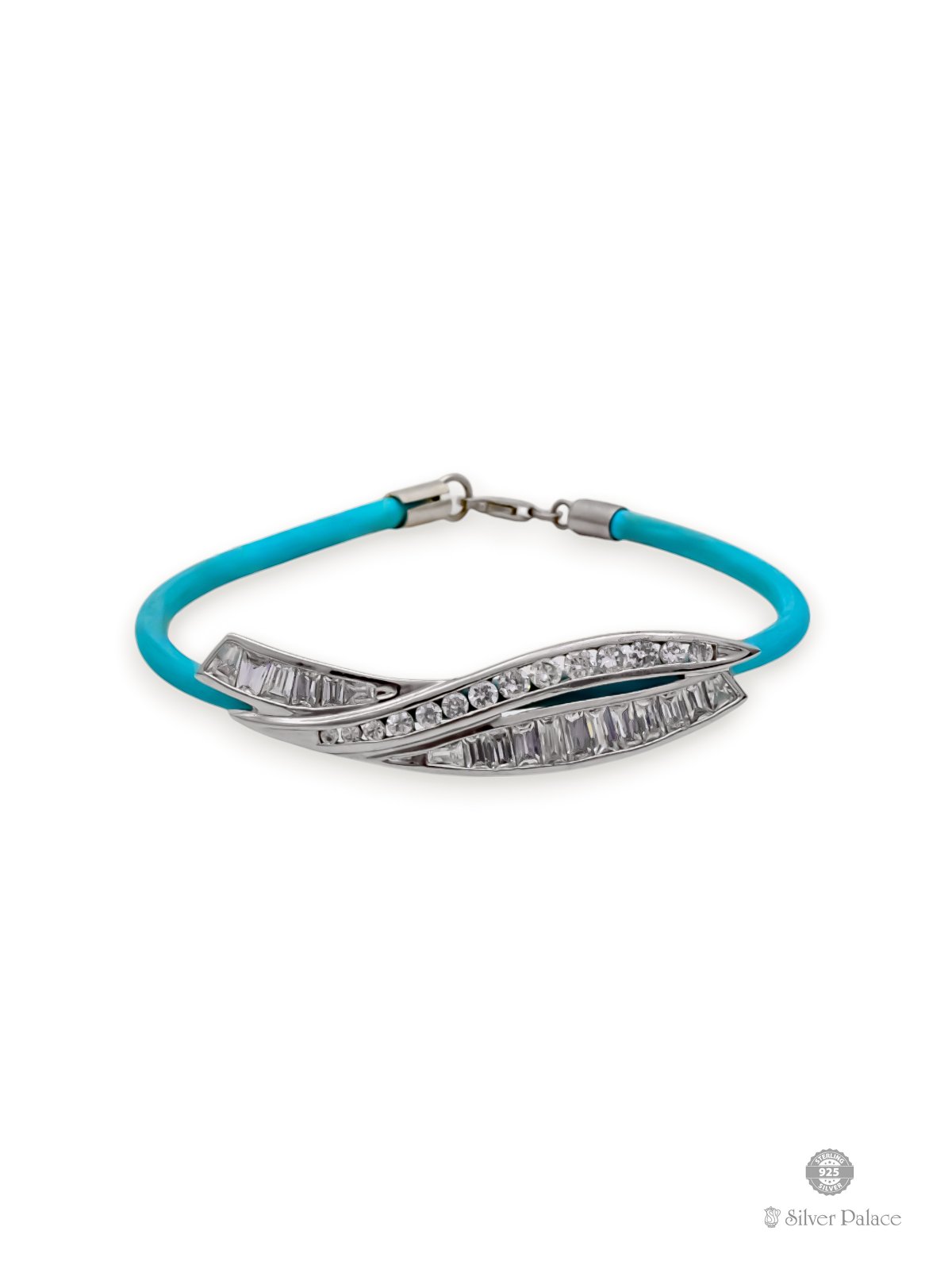 92.5 SILVER CUBIC ZIRCONIA FANCY BRACELET FOR GIRLS PUYA COLLECTION 