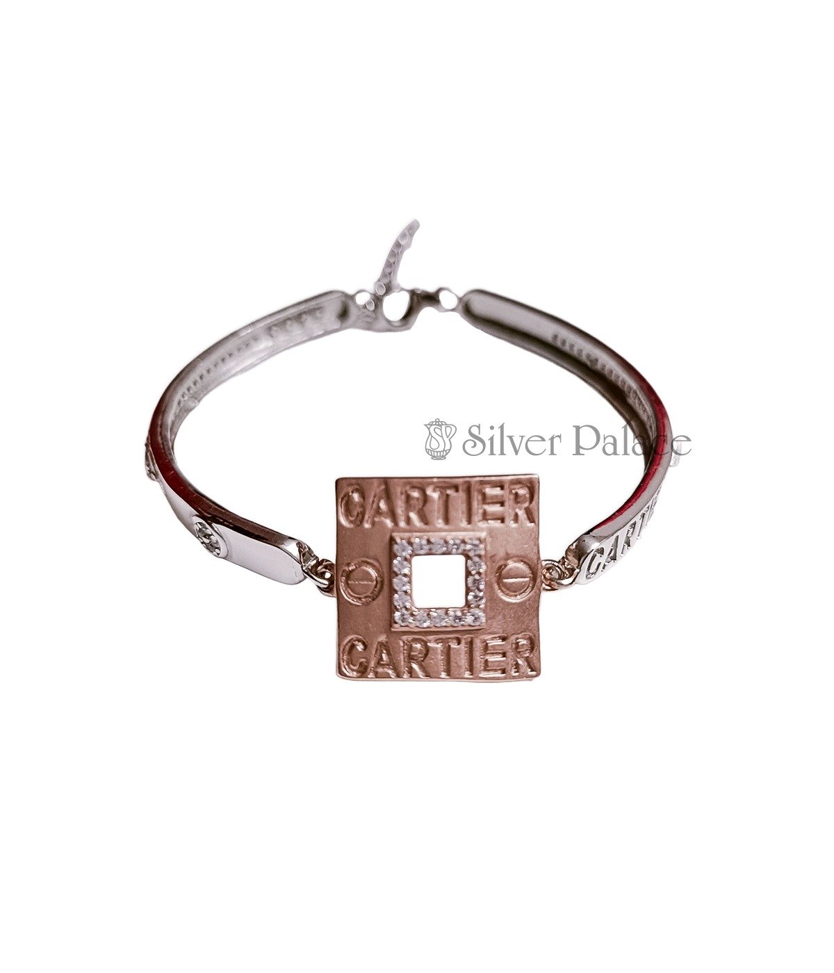 Buy Jewelry Carter Exquisite Color Drill Buckle Titanium Steel Bracelet Men  and Women Love Couple Style H Bangles H Bracelet at Amazonin