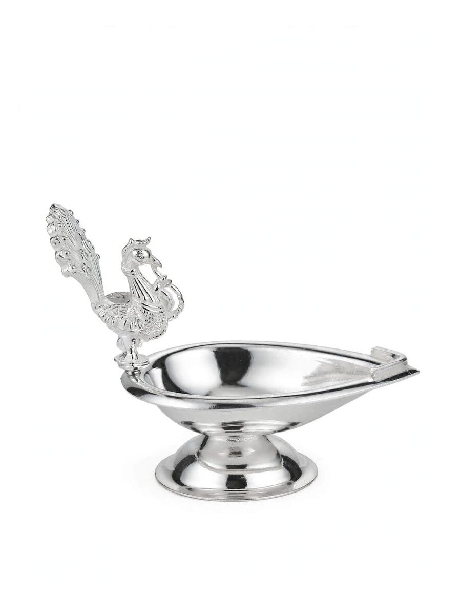  92.5 Silver Peacock Designed Lamp 