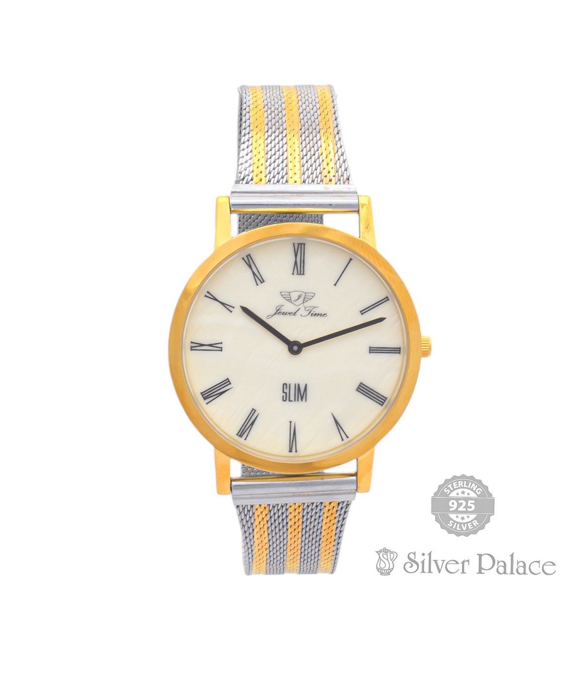 92.5 STERLING SILVER TWO TONE WATCH FOR MEN