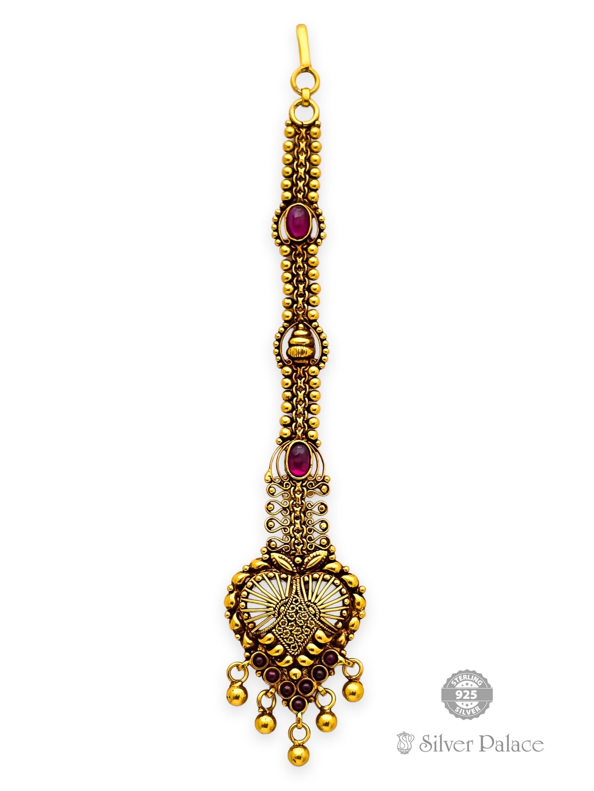 925 SILVER GOLD POLISHED NETTHI CHUTTI FOR GIRLS ANITE COLLECTION 
