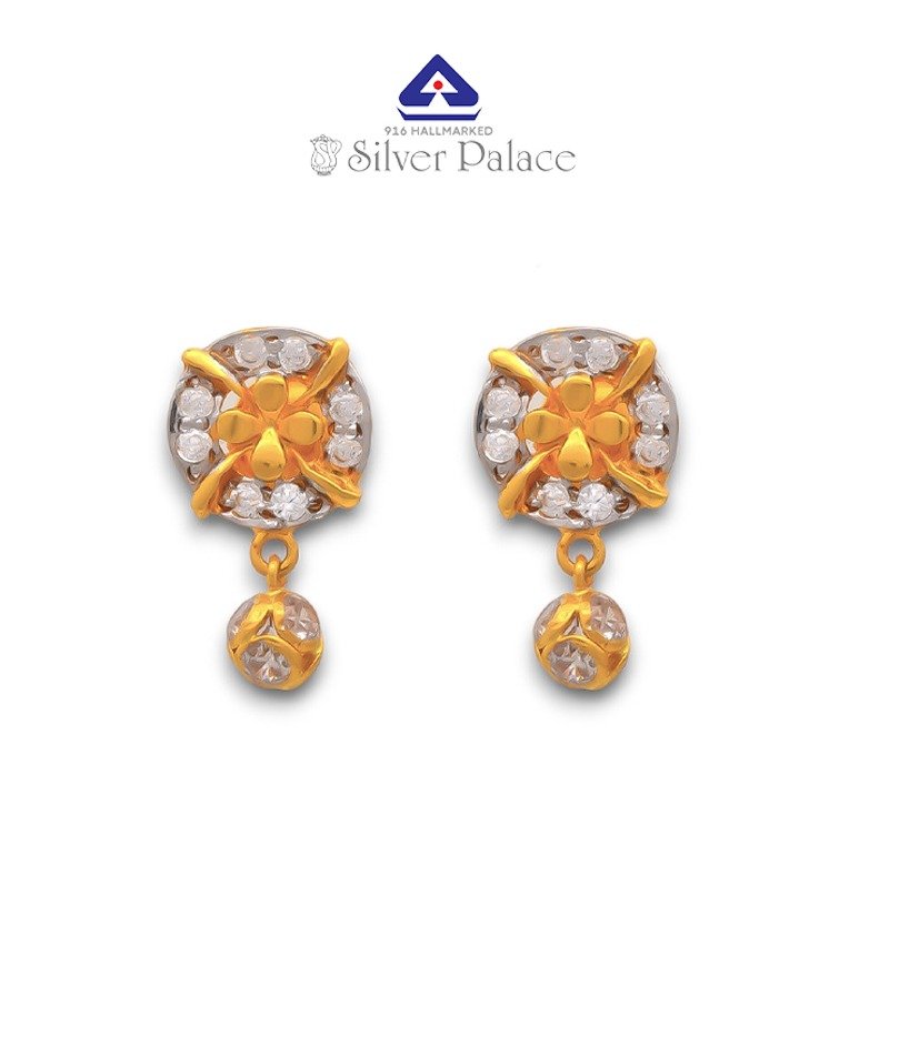 916 Gold with Kanche Collection Fancy design & drops  Earrings for Women 