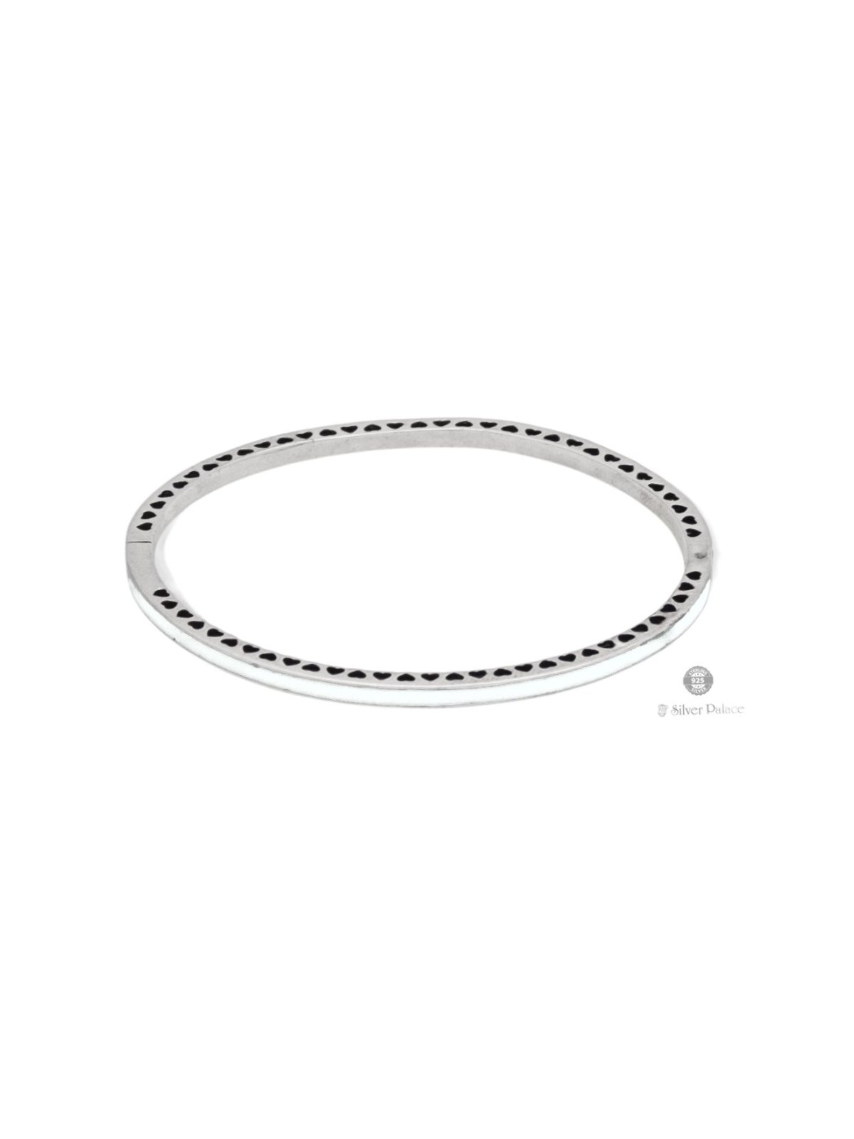 925 STERLING SILVER WHITE ENAMEL WITH WHITE STONE KADAA FOR LADIES PUYA COLLECTION 