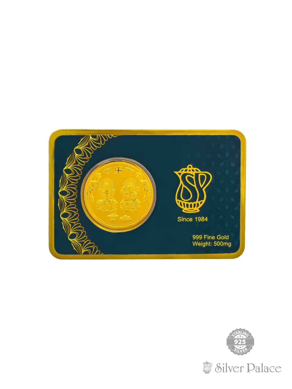 999 PURE GOLD LAKSHMI & GANESH DESIGN COIN FOR MONEY INVESTMENT AU COLLECTION