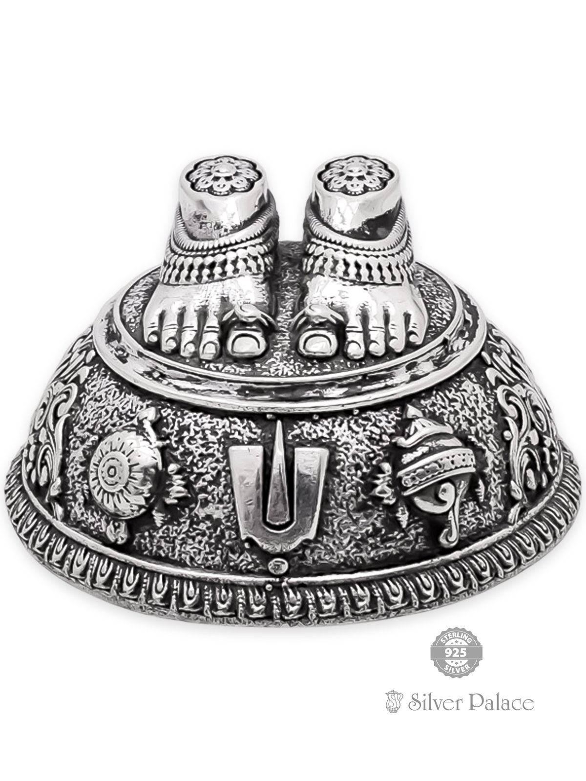 925 OXIDISED SILVER PERUMAL PATHAM FOR THIS PURATTASI