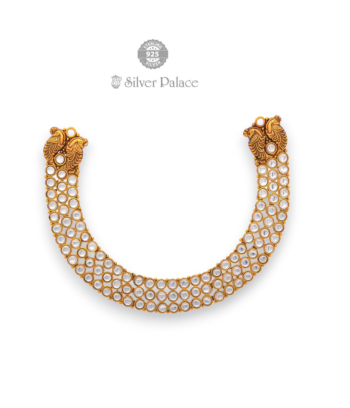 GOLD POLISH FANCY NECKLACE FOR WOMEN
