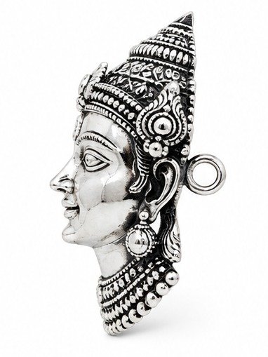 92.5 OXIDISED SILVER DHANALAKSHMI FACE IDOL