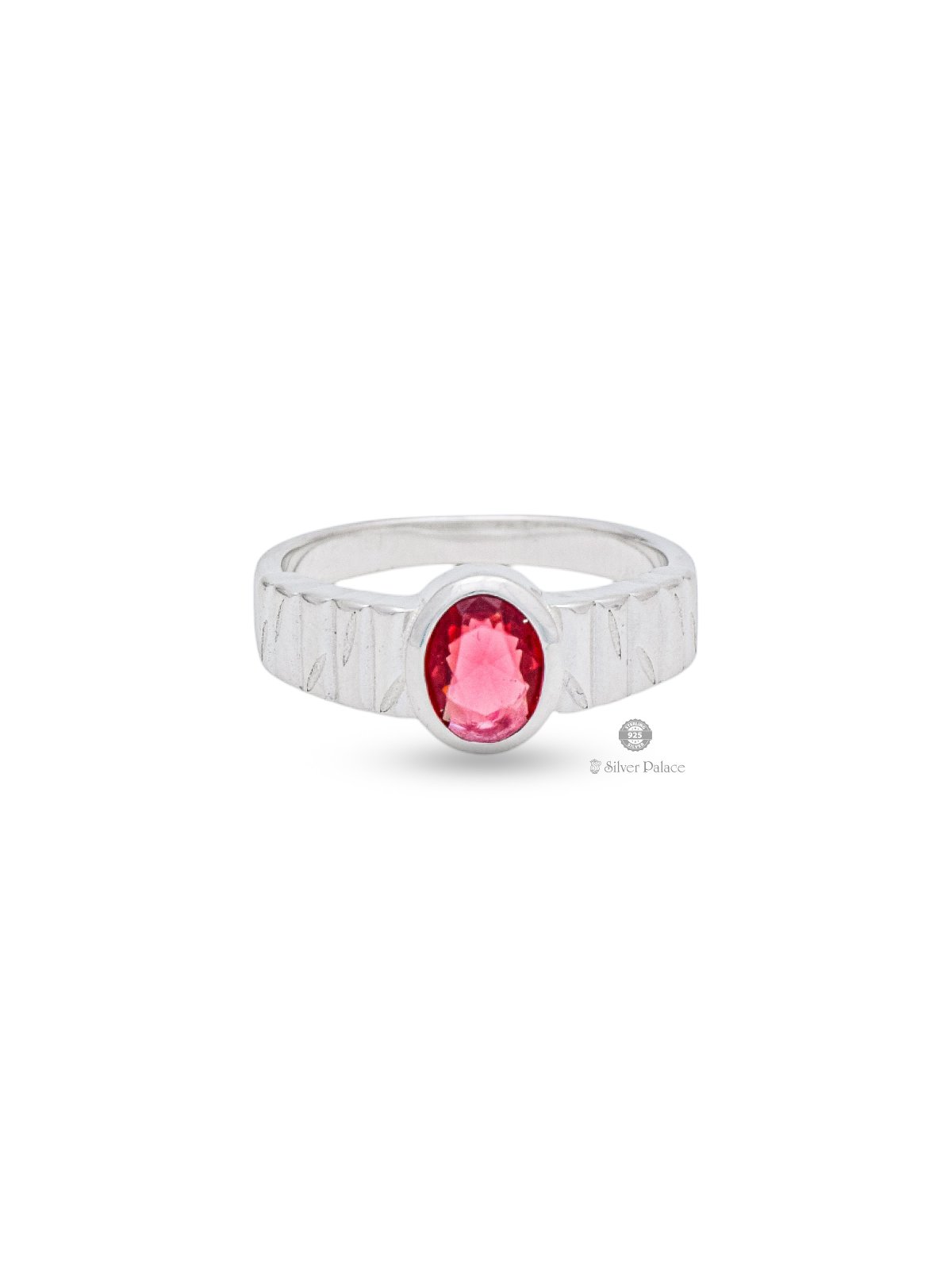 925 STERLING SILVER OVAL SHAPE RED STONE RASHI RING FOR MEN AND WOMEN 
