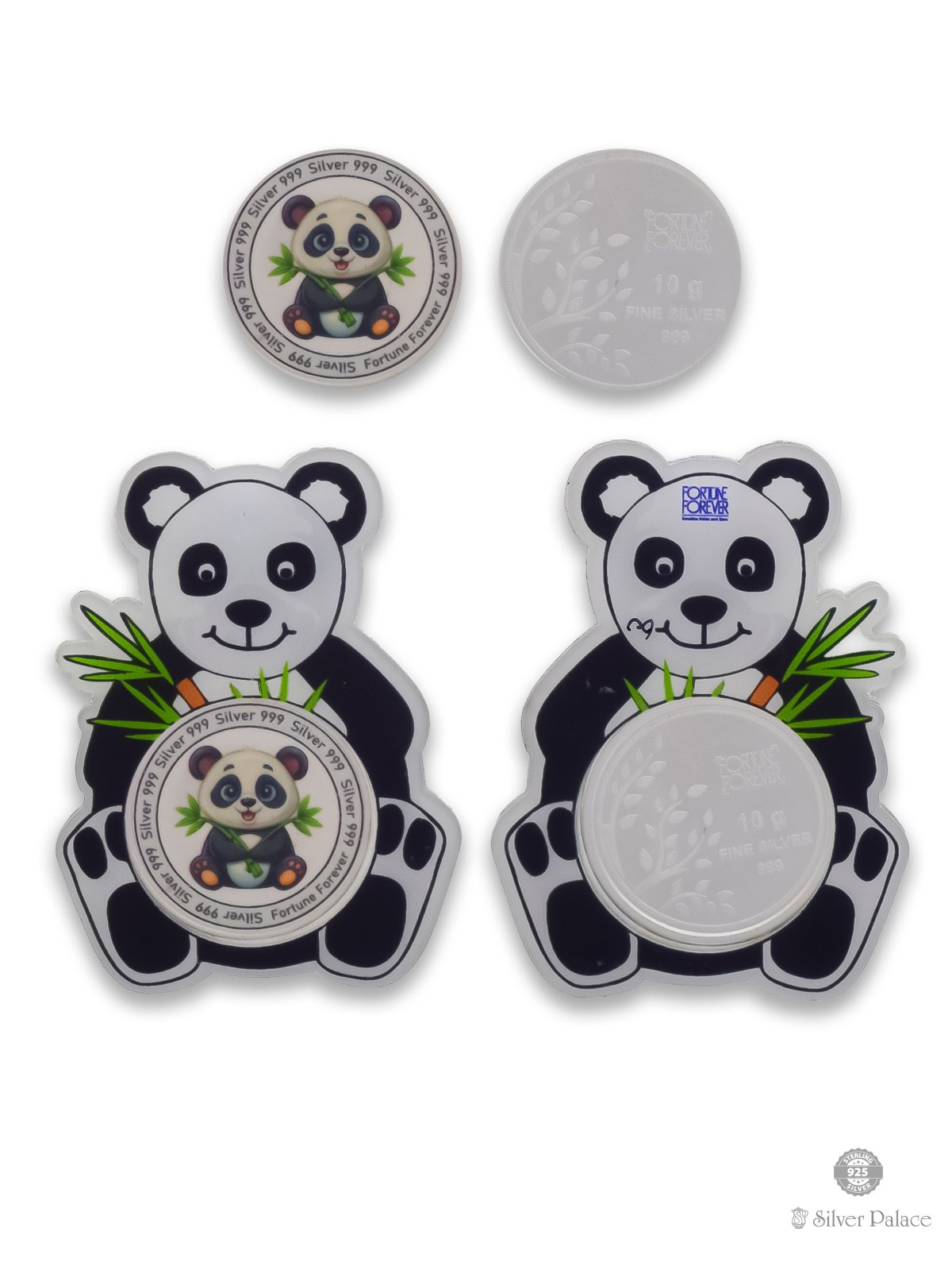 999 SILVER PANDA DESIGN COIN FOR KIDS NAMING CEREMONIES 