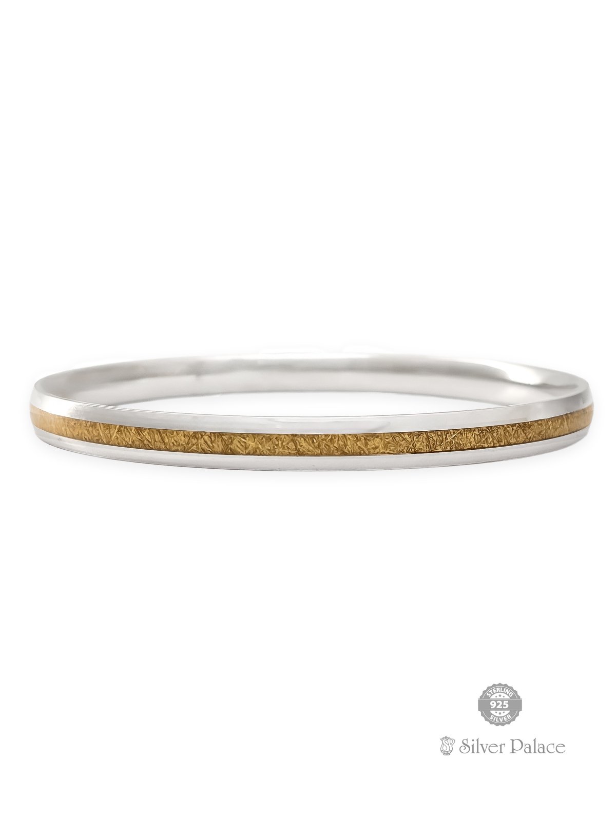 925 STERLING SILVER BHAVA COLLECTION GOLDEN POLISHED KADA FOR MEN 