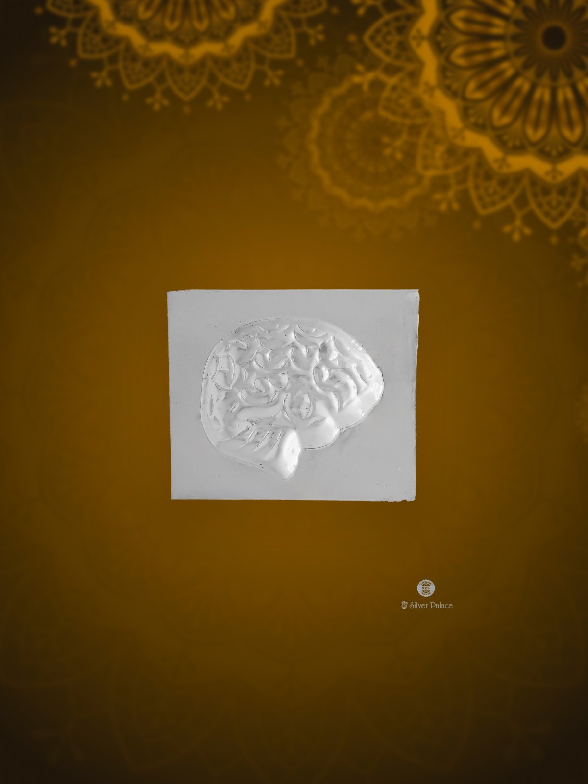 925 SILVER HUMAN BRAIN SILVER SHEET FOR DIVINE USE SHRI COLLECTION 