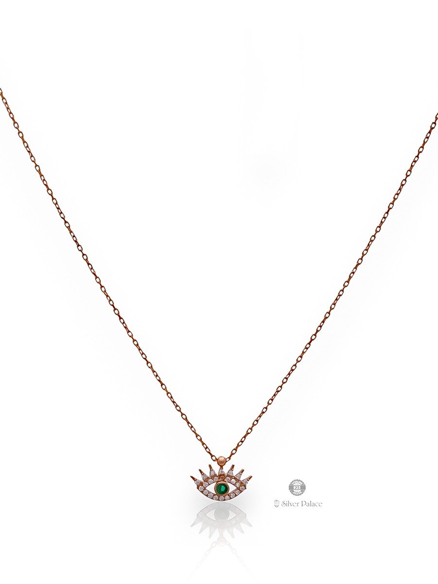 925 SILVER ROSE GOLD POLISHED EVIL CHAIN FOR GIRLS SHEYA COLLECTION 