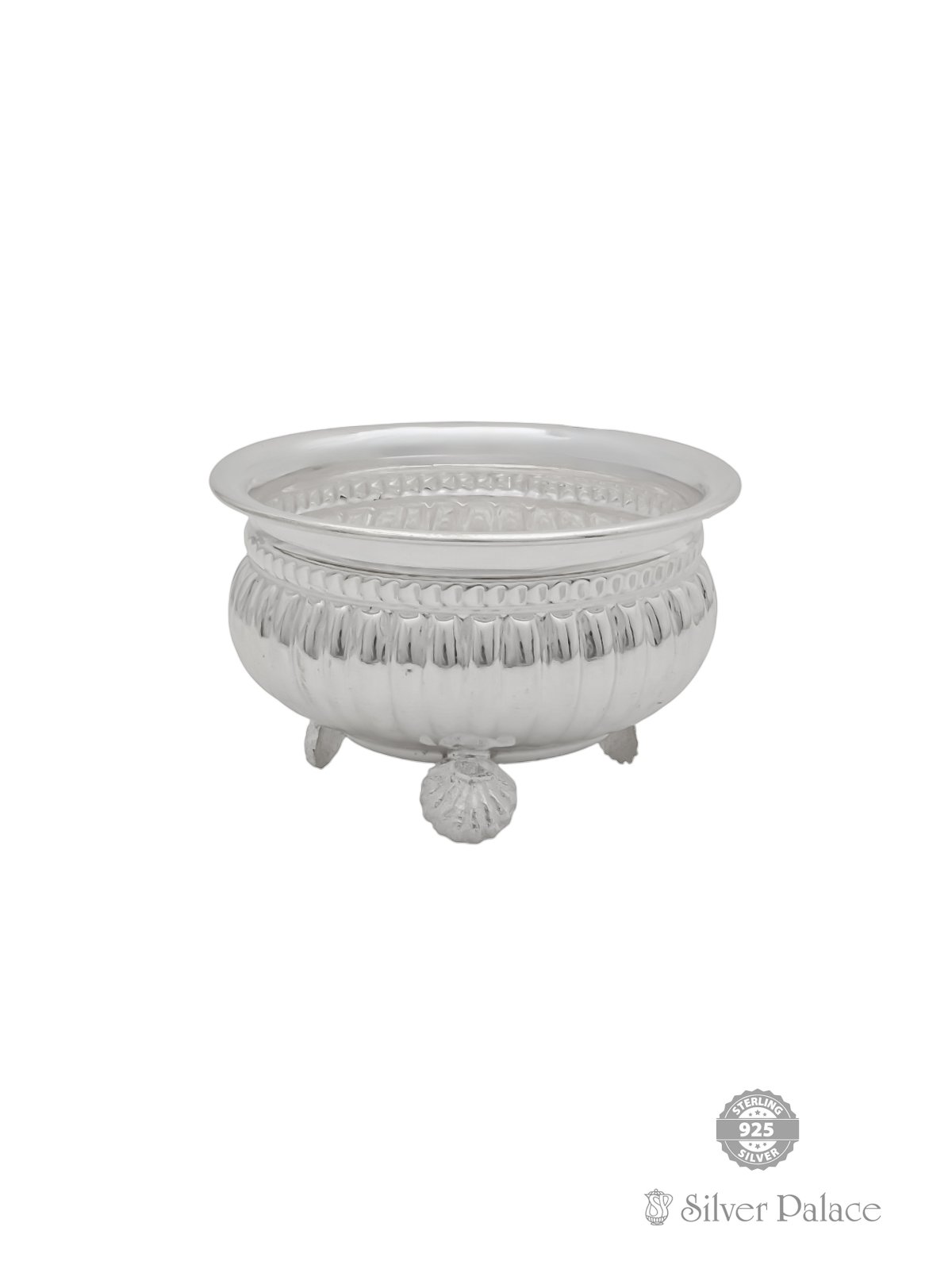 925 PURE SILVER LINE NAGAS WITH SHELL LEG DESIGN BOWL 