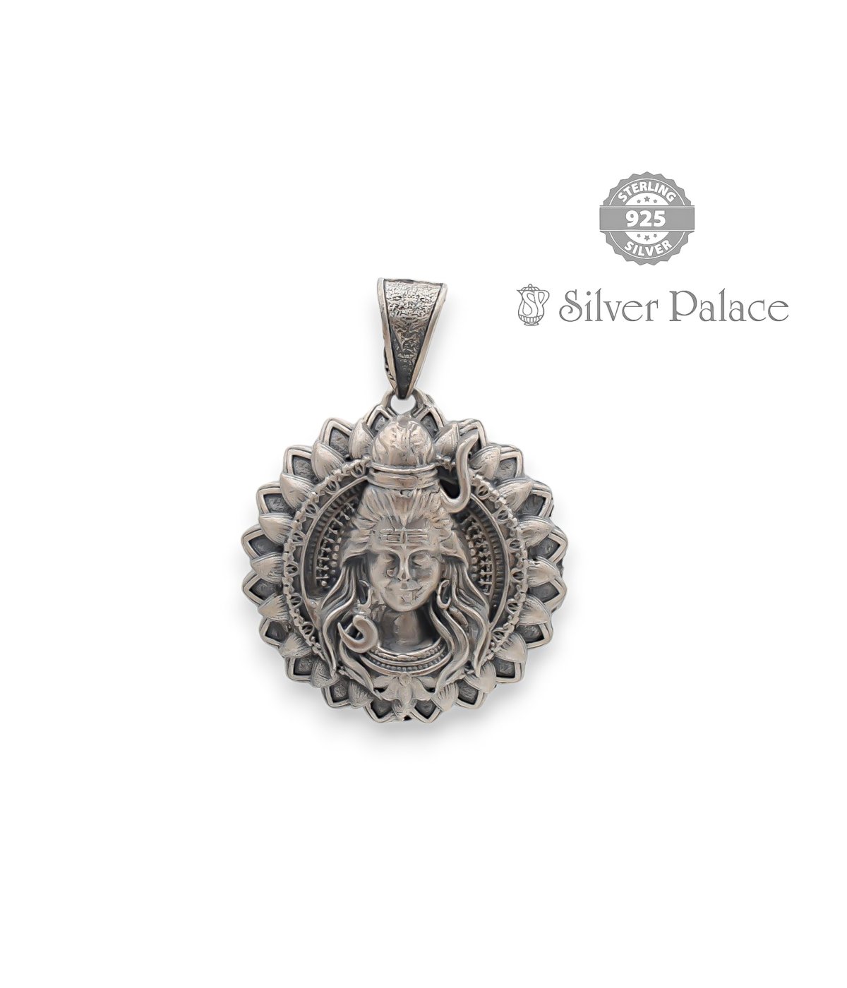 925 OXIDISED SILVER RADHE COLLECTION SHIVAN PENDANT FOR MEN