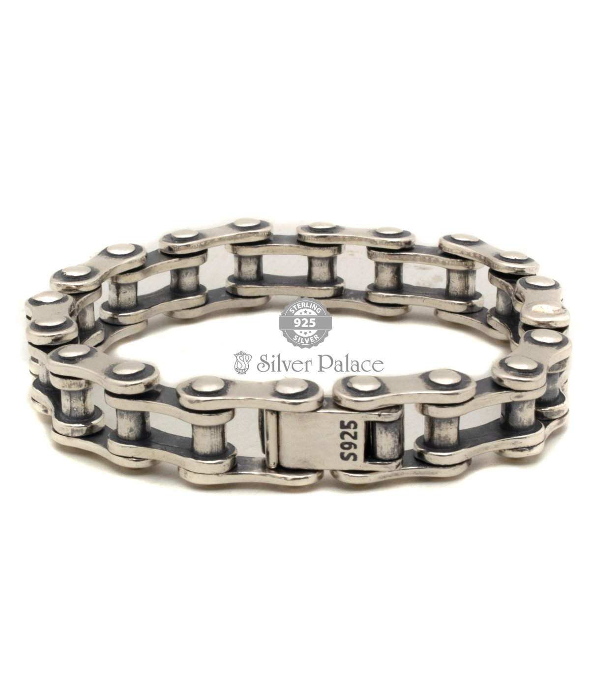 925 Sterling Silver  Bike Chain Bracelet for men