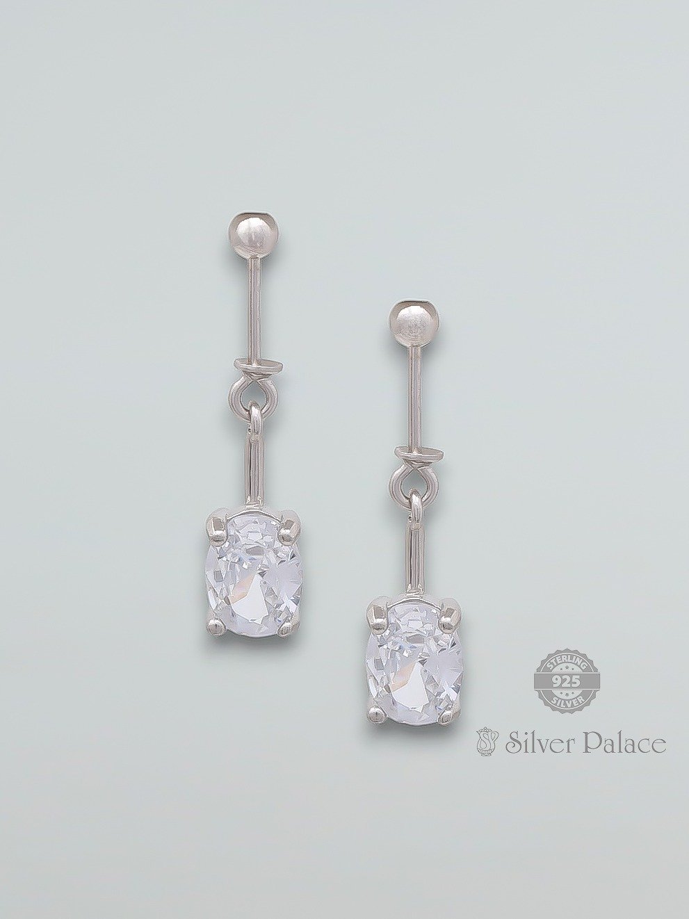 925 Sterling Silver White Stone Bugadi Earring For Girls Puya Collection