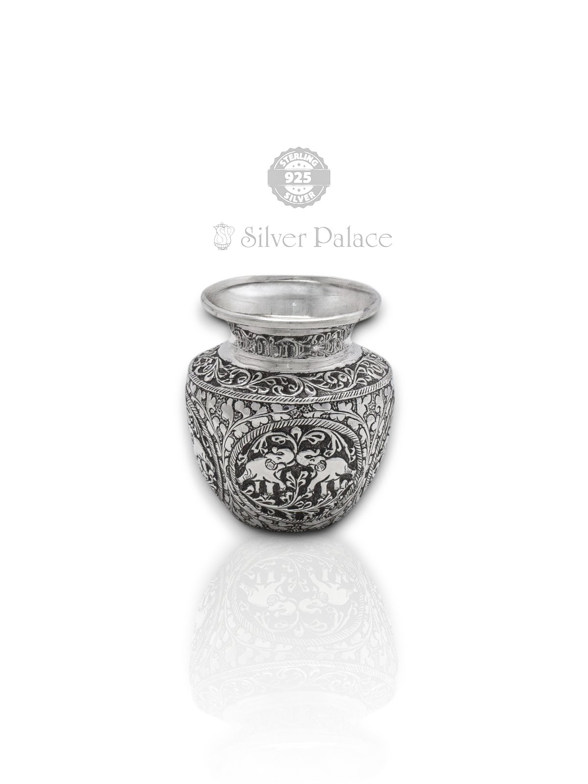 925 Antic Silver Nagas Design Chombu With Tumbler - Silver Palace