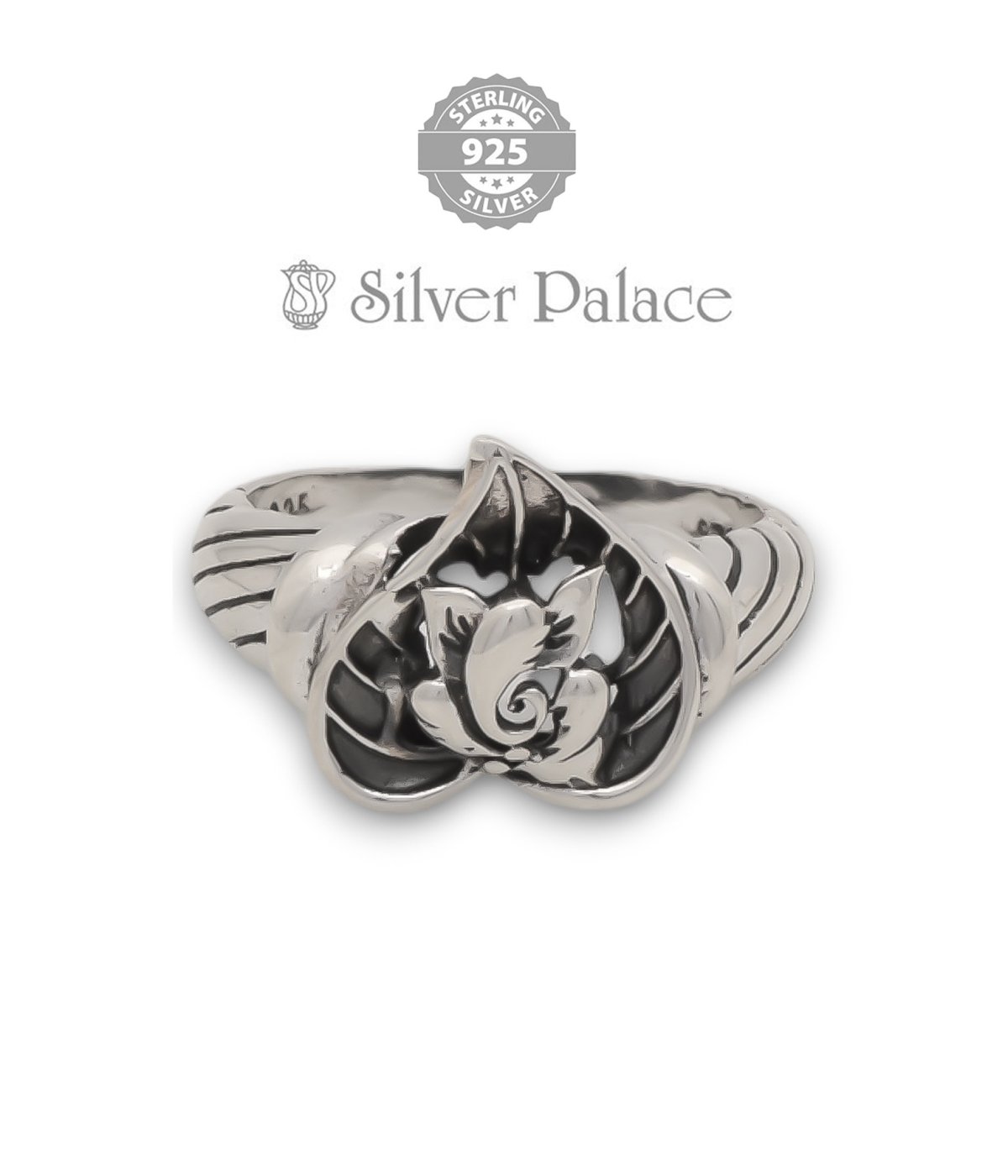 92.5 OXIDIZED SILVER Divine Collection MEN RING 