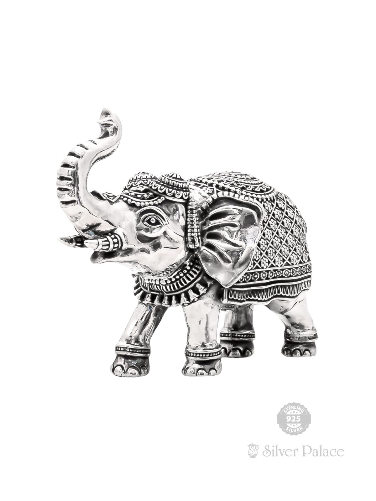 925 OXIDISED SILVER ELEPHANT IDOL SYMBOL OF LORD GANESHA 