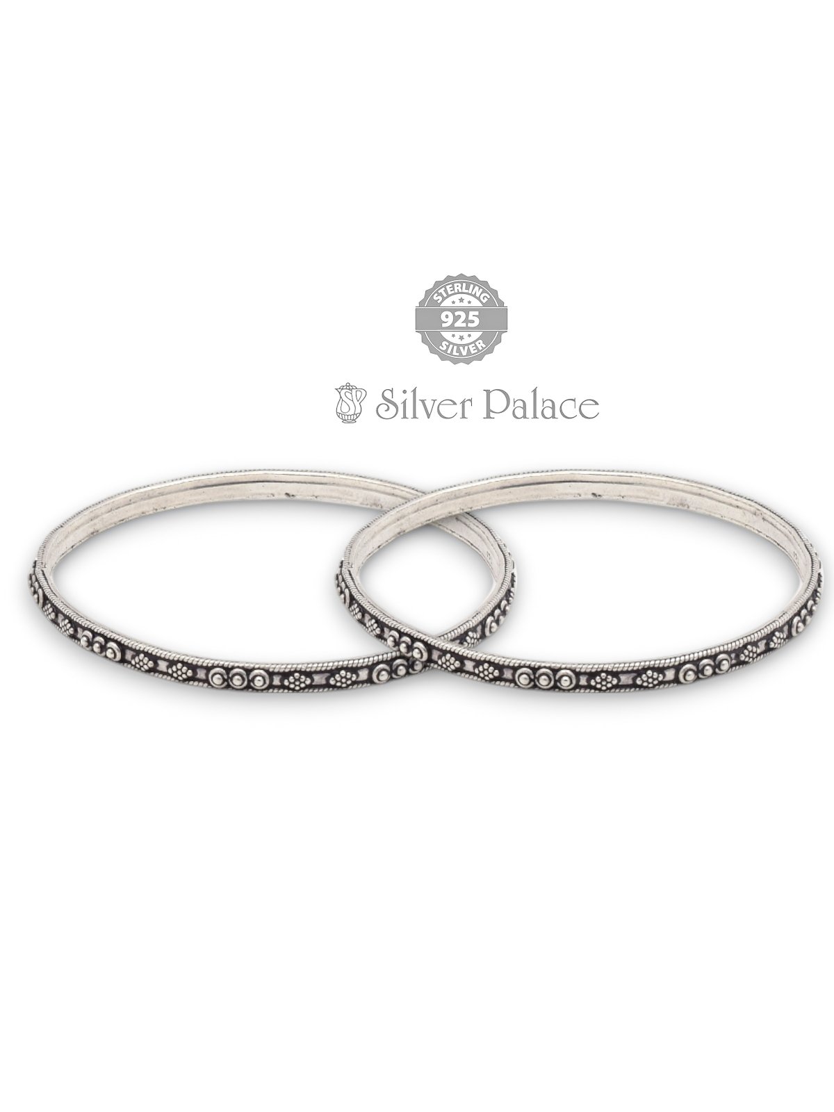 925 OXIDISED SILVER BHAVA COLLECTION ETERNAL BANGLE FOR WOMEN 
