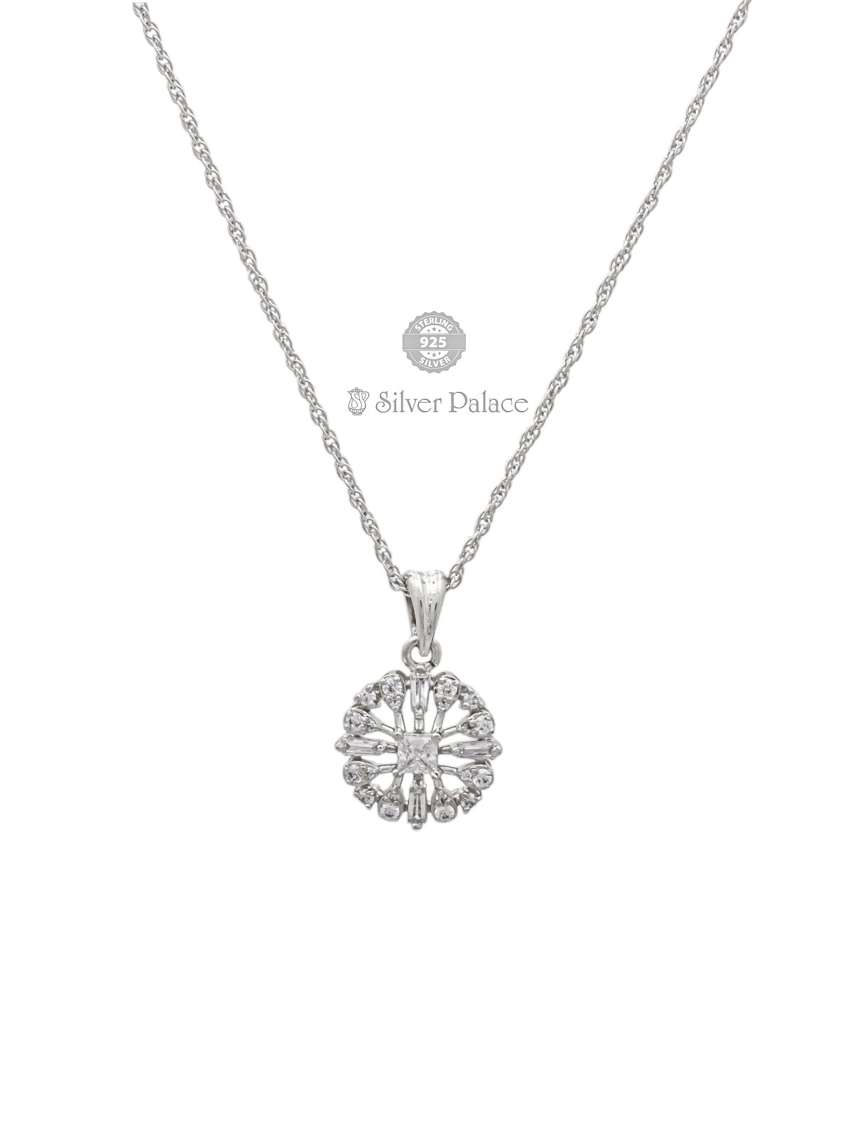925 CZ STERLING SILVER PENDANT CHAIN FOR GIRLS