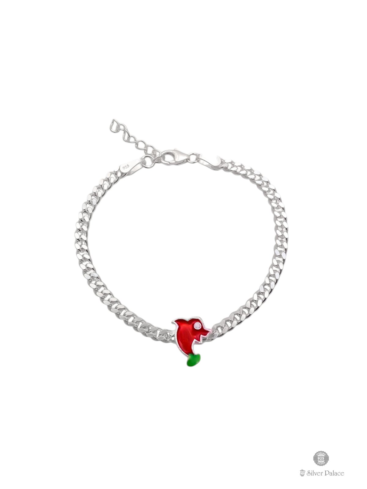 925 Sterling Silver Fish Design Rakhi Bracelet For Kids Arjita Collection