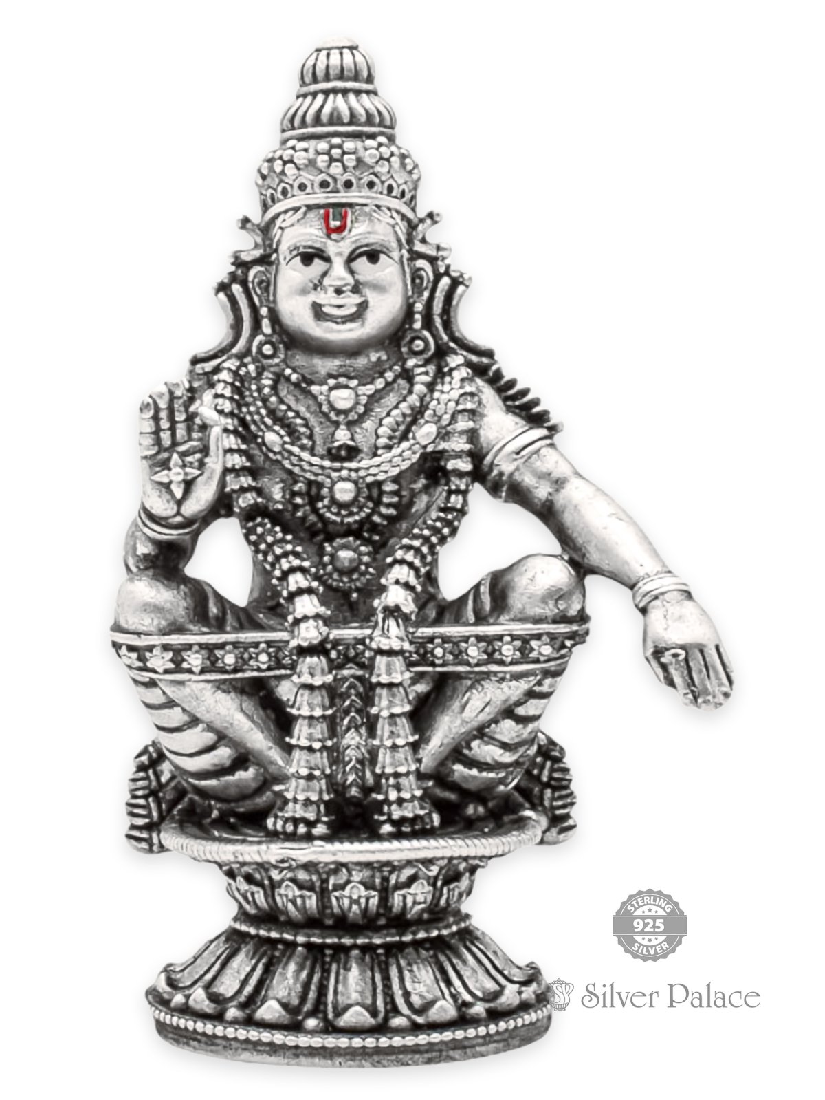 92.5 OXIDISED SILVER AYYAPPA STATUE LC IDOL