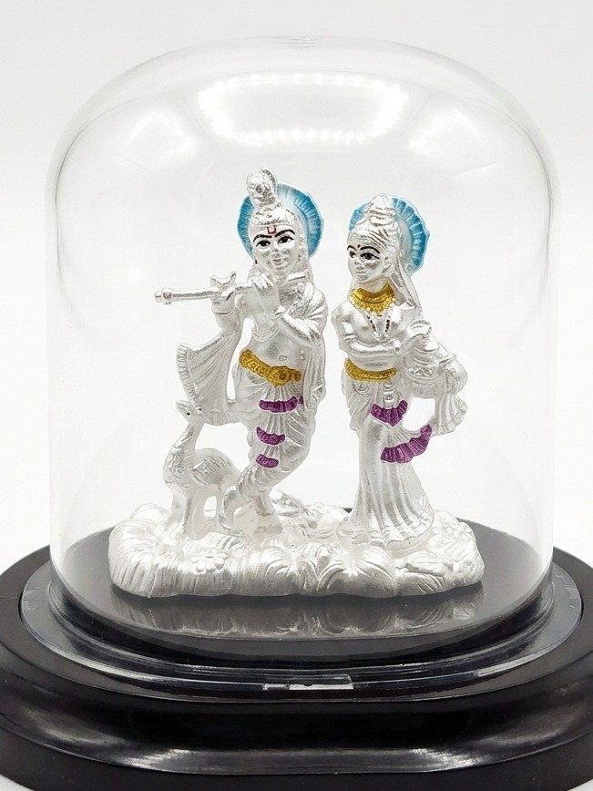 999 SILVER RADHA KRISHNA IDOL EJI COLLECTION