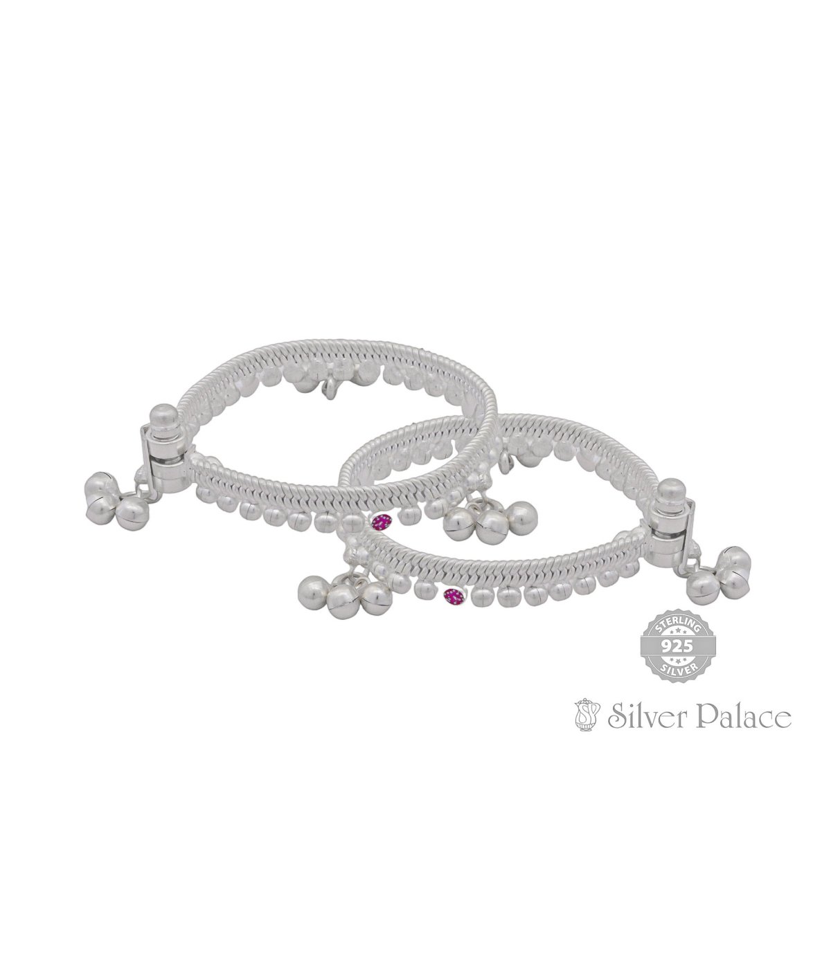 SILVER LATEST FANCY DESIGN & THREE JINGLE WITH ANKLETS FOR KIDS 