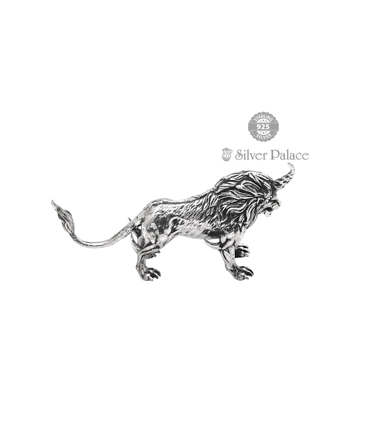 92.5 OXIDIZED SILVER AVIDA COLLECTION LION IDOLS FOR KIDS GIFT