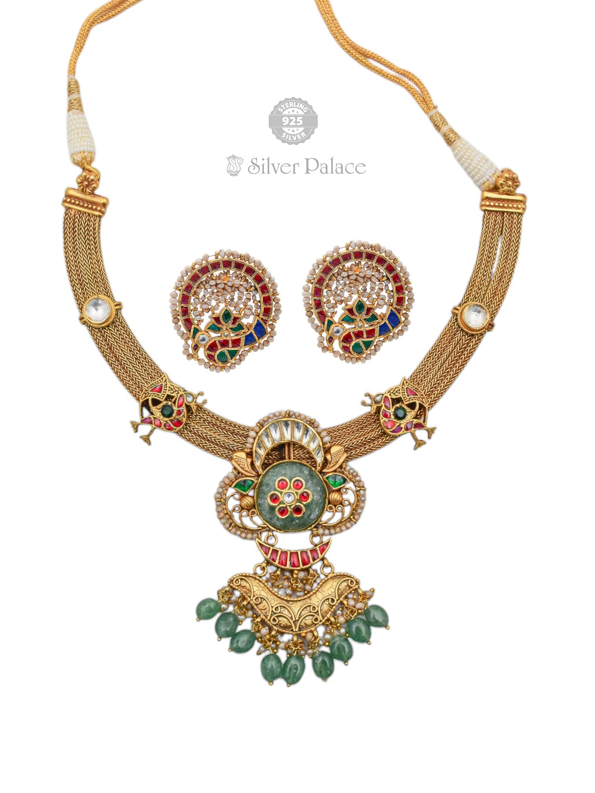 925 SILVER GOLD POLISHED NECKLACE FOR WOMEN ANITE COLLECTION