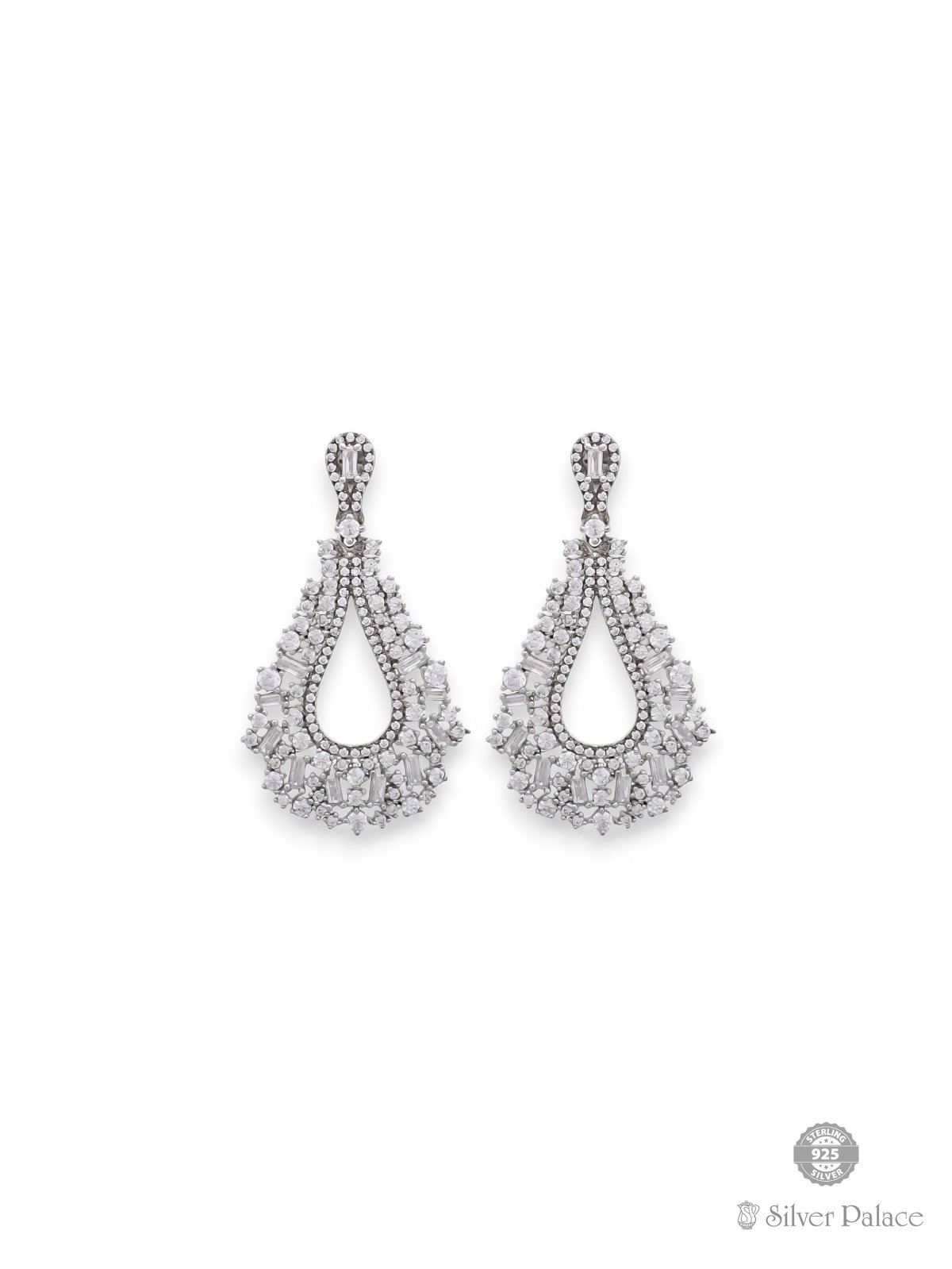 925 STERLING SILVER CZ STONE EARRING FOR GIRLS PUYA COLLECTION 
