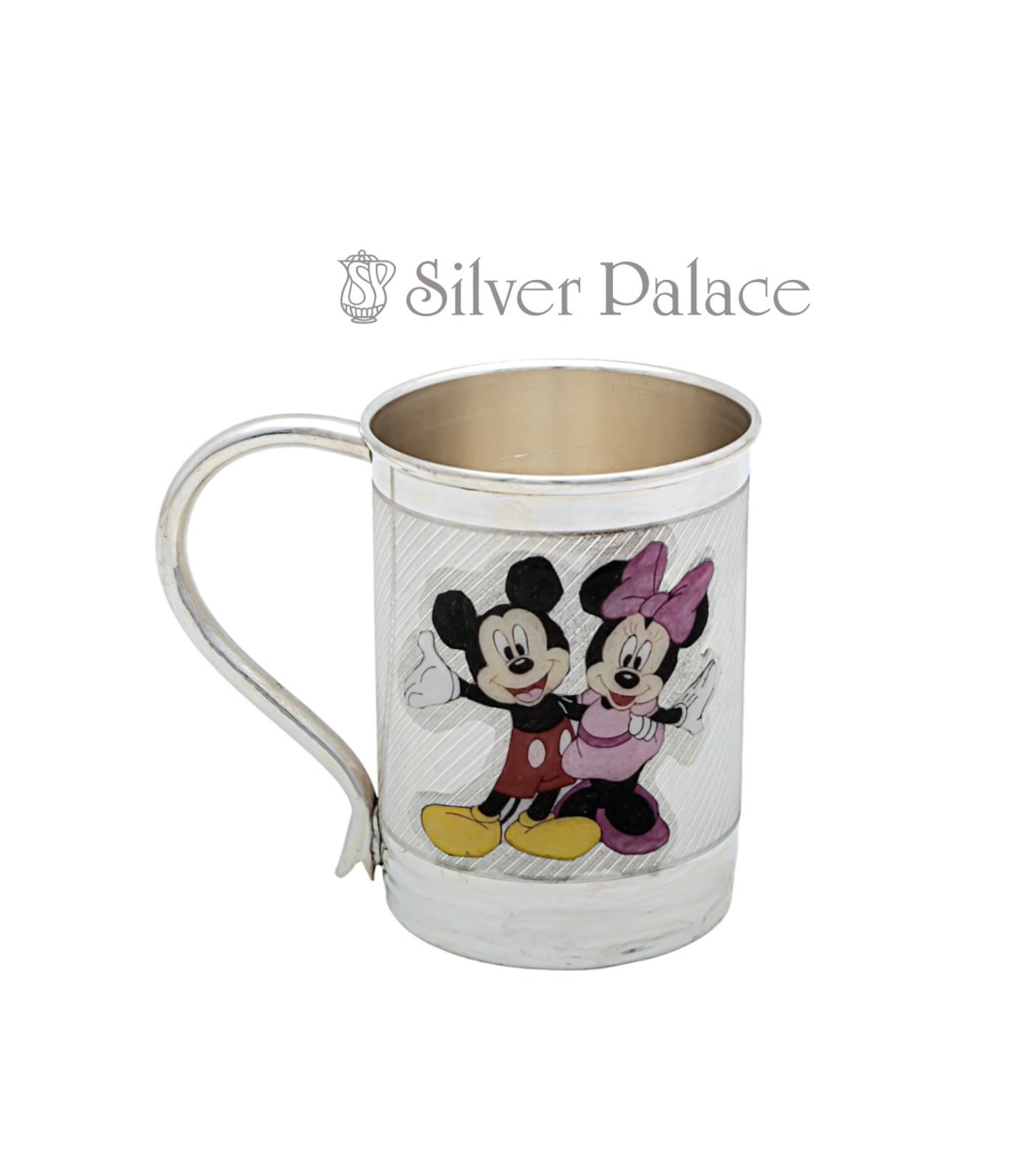 925 PURE SILVER MICKEY MOUSE DESIGN CUP FOR  KIDS