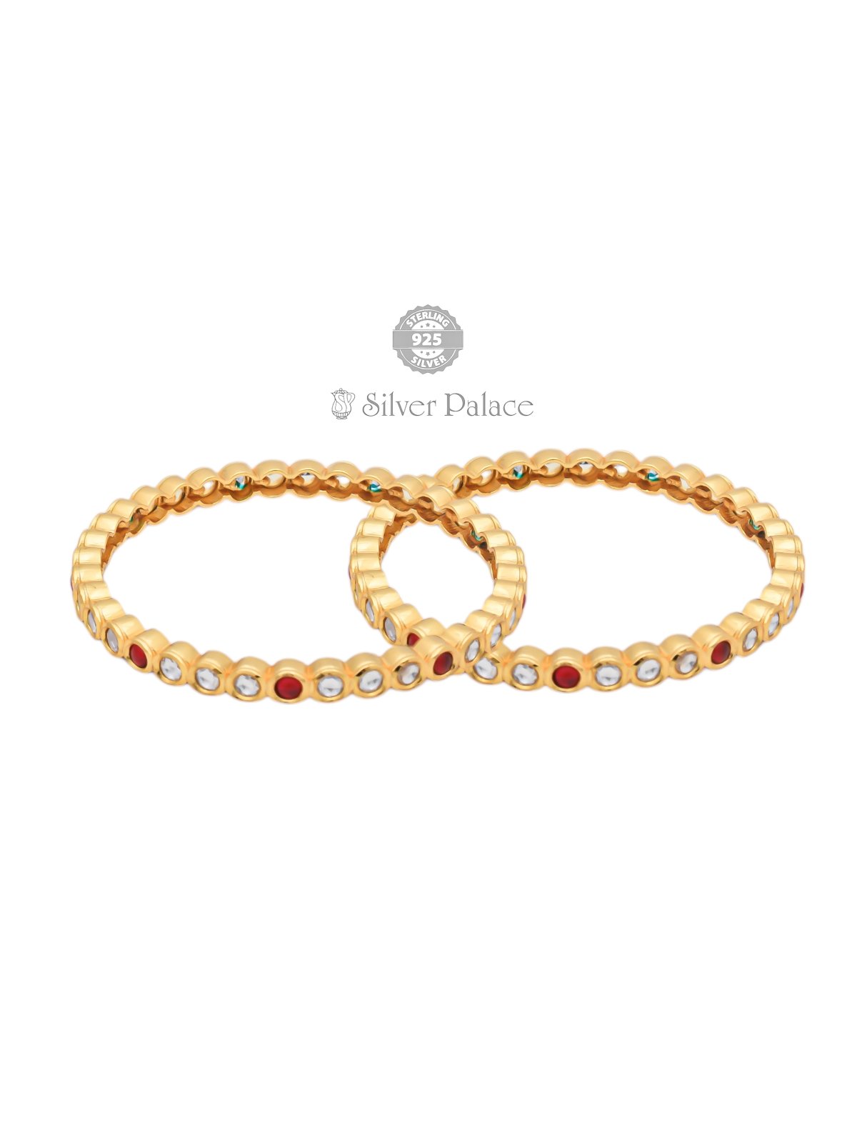 925 STERLING SILVER ANITE COLLECTION GOLD POLISH BANGLES FOR WOMEN