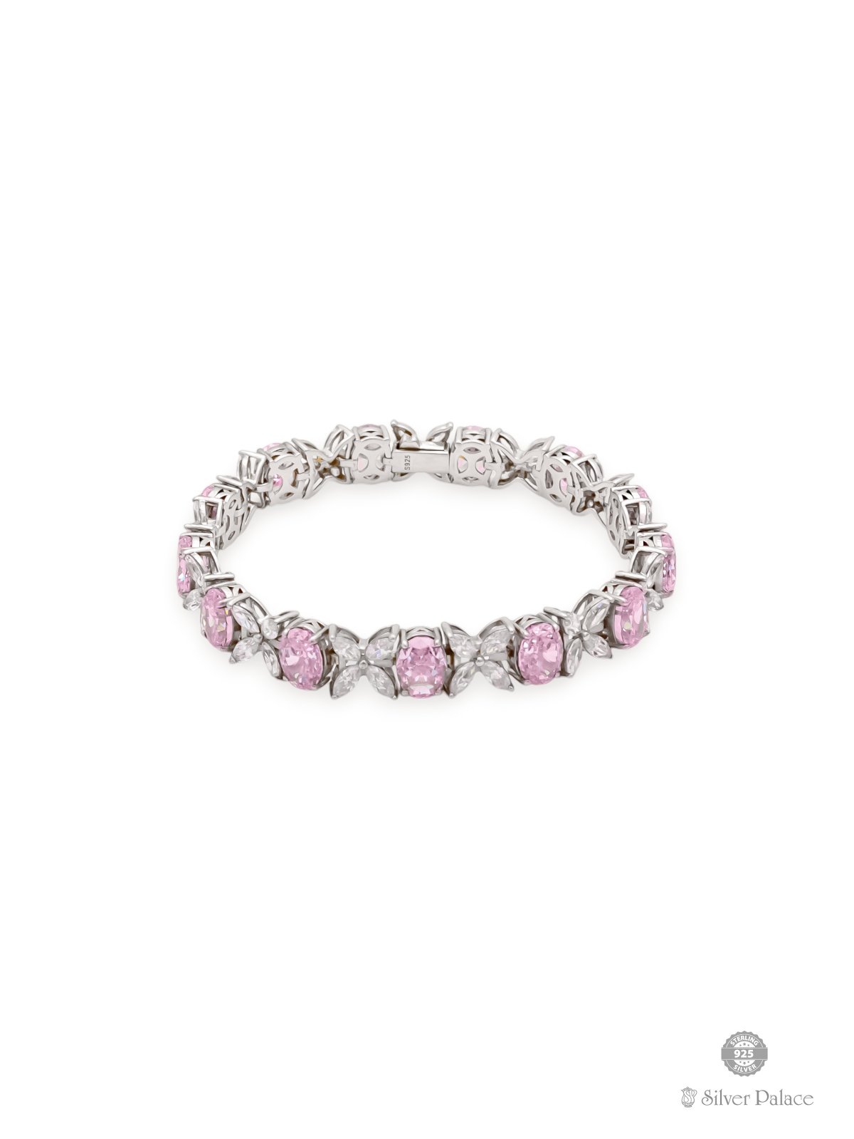 925 sterling silver pink stone bracelet for girls puya collection 