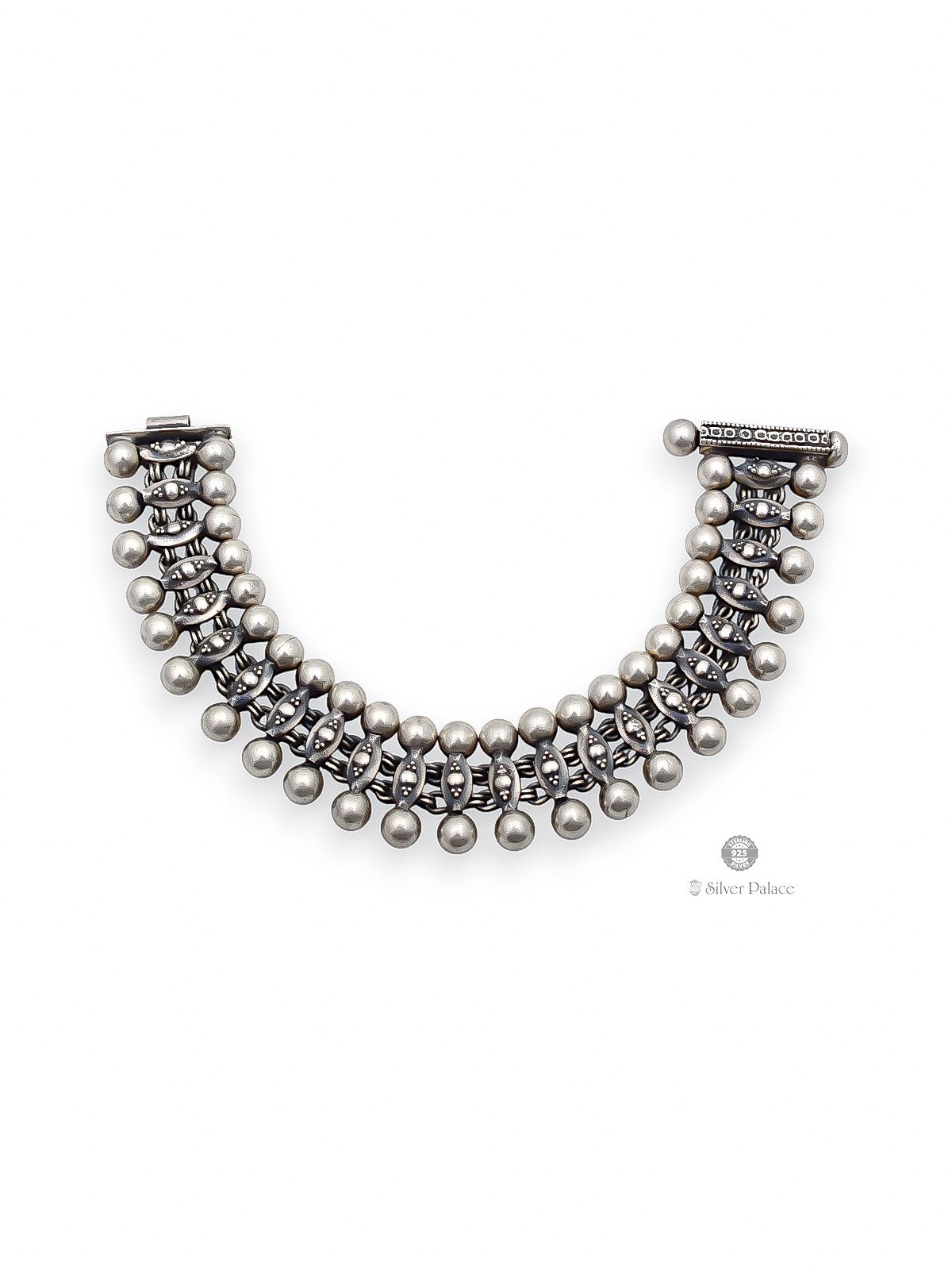 925 SILVER ANKLET TYPE SILVER BEADS BRACELET FOR LADIES BHAVA COLLECTION 