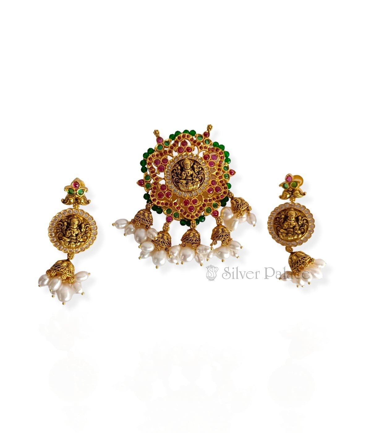 EPISODE905 Gold Lakshmi Earrings With Pearl Drop Collections  YouTube