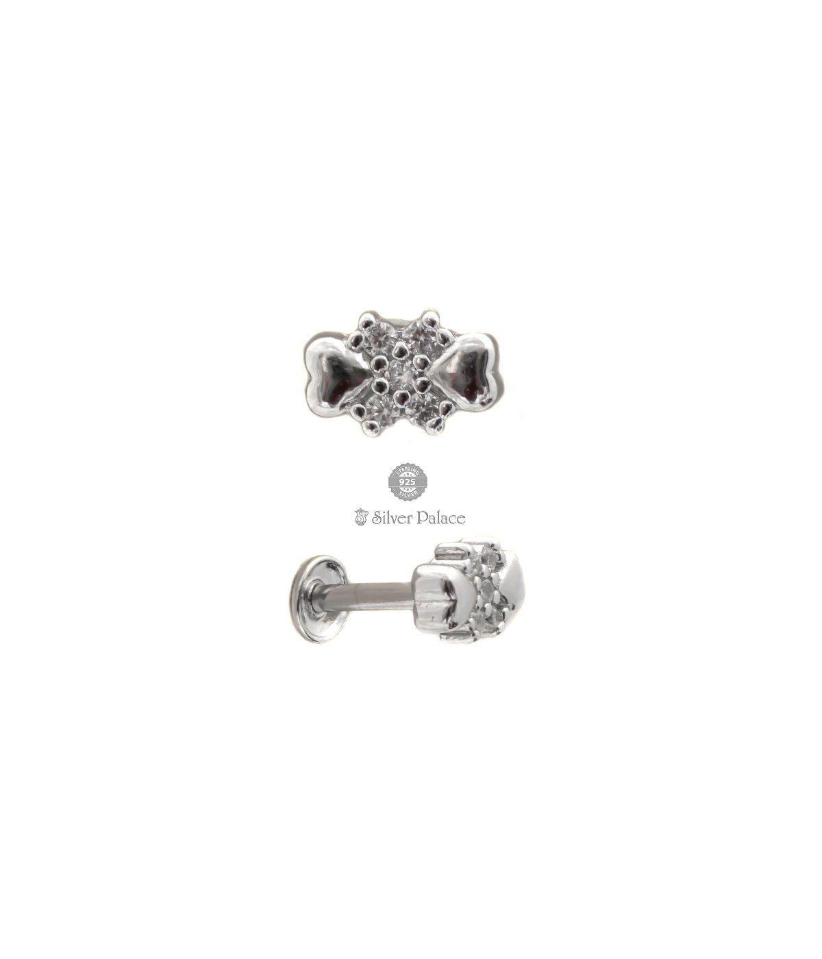 925 Silver Titsy Bitsy Collection Solitaire Dual design  Studs Earrings for Women & Girls
