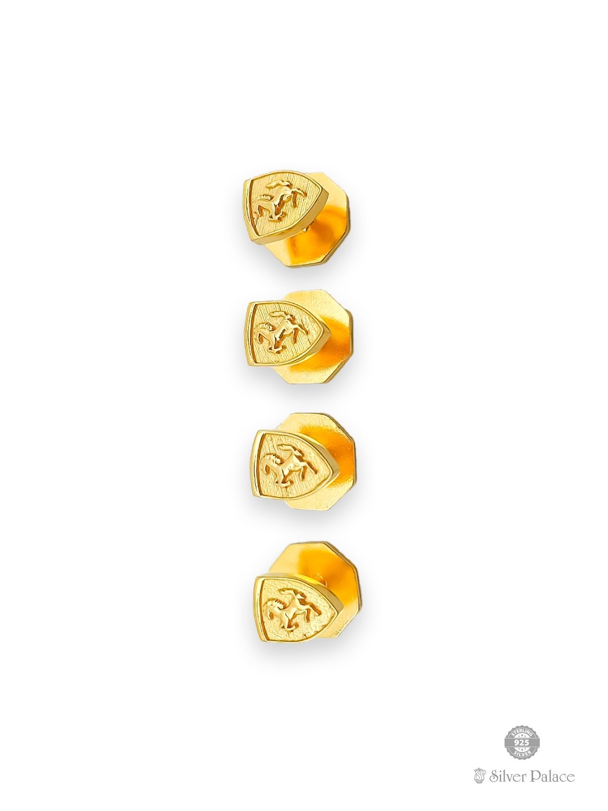916 pure gold ferrari logo kurta button 