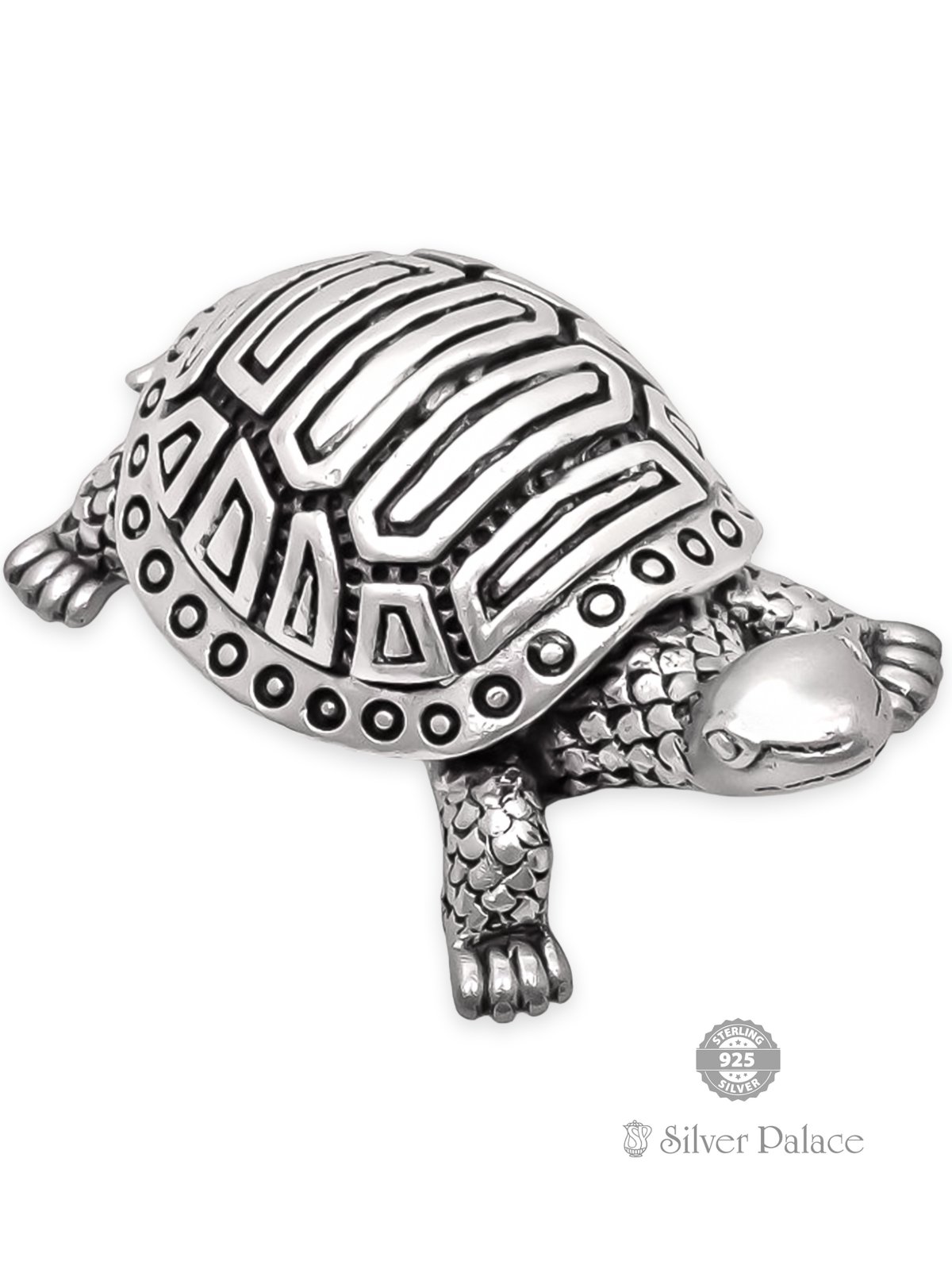 925 OXIDISED SILVER TORTOISE IDOL FOR RITUAL VASTU SHASTRA
