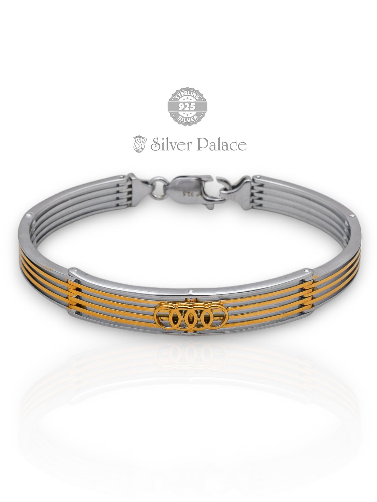 925 SILVER MEN BRACELAE WITH AUDI LOGO URBANE COLLECTION