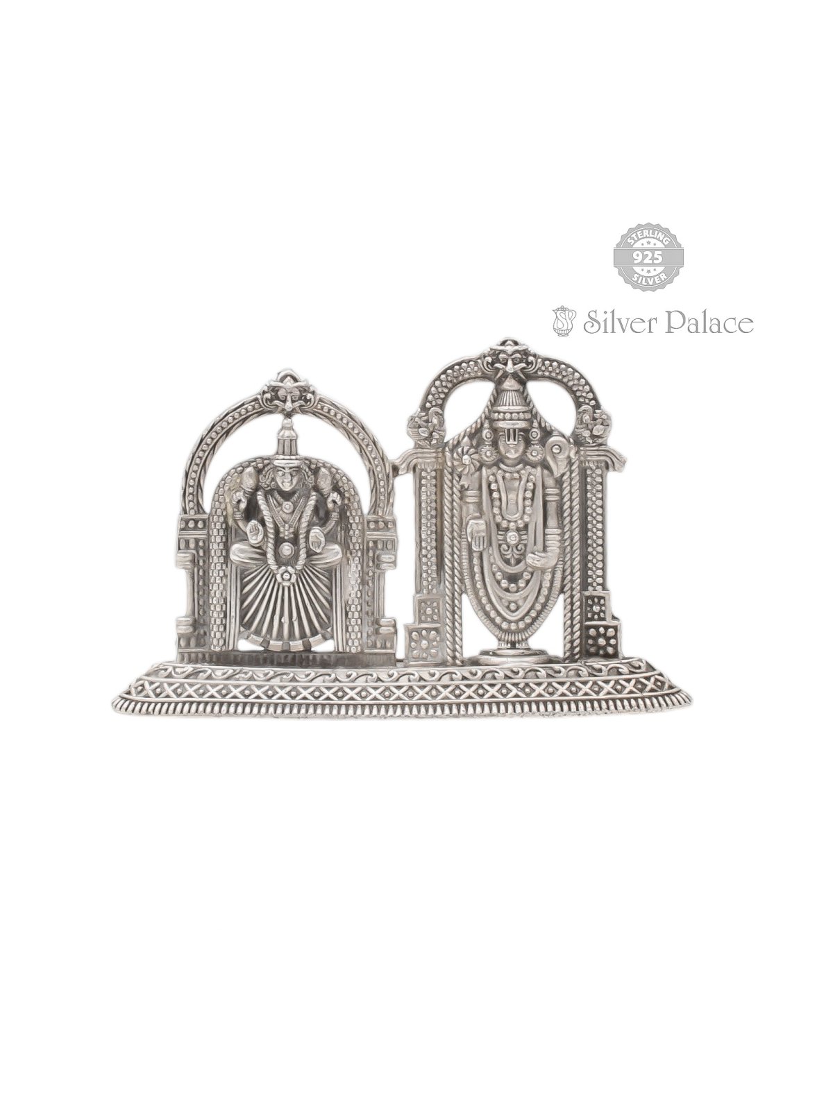 92.5 OXIDISED SILVER  TIRUPATI BALAJI AND PADMAVATI IDOL