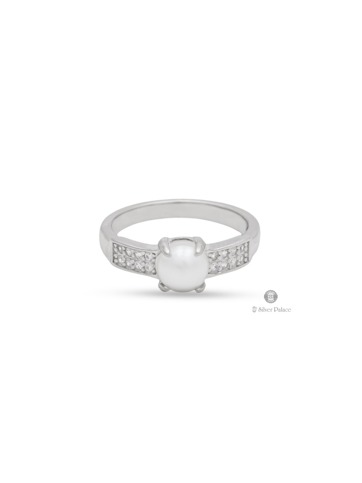 925 STERLING SILVER PEARL DESIGN RING FOR LADIES PUYA COLLECTION 