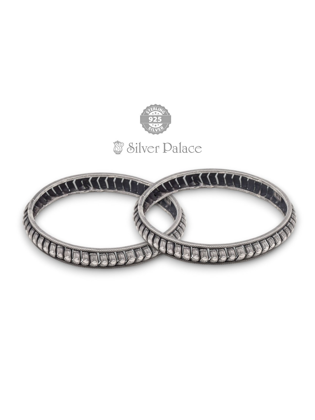 925 OXIDISED SILVER BHAVA COLLECTION ETERNAL BANGLE FOR WOMEN 