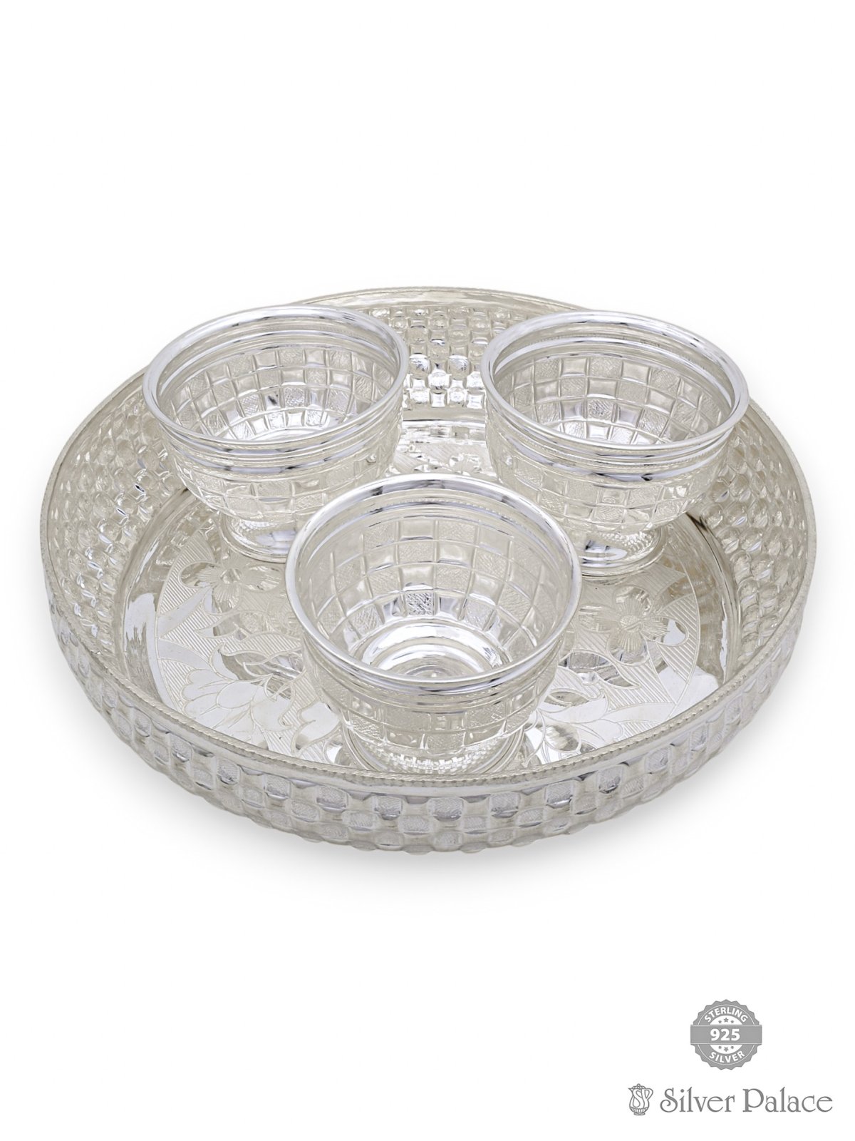 925 STERLING SILVER CHETTINAD NAGAS PLATE FOR AUSPICIOUS CEREMONIES