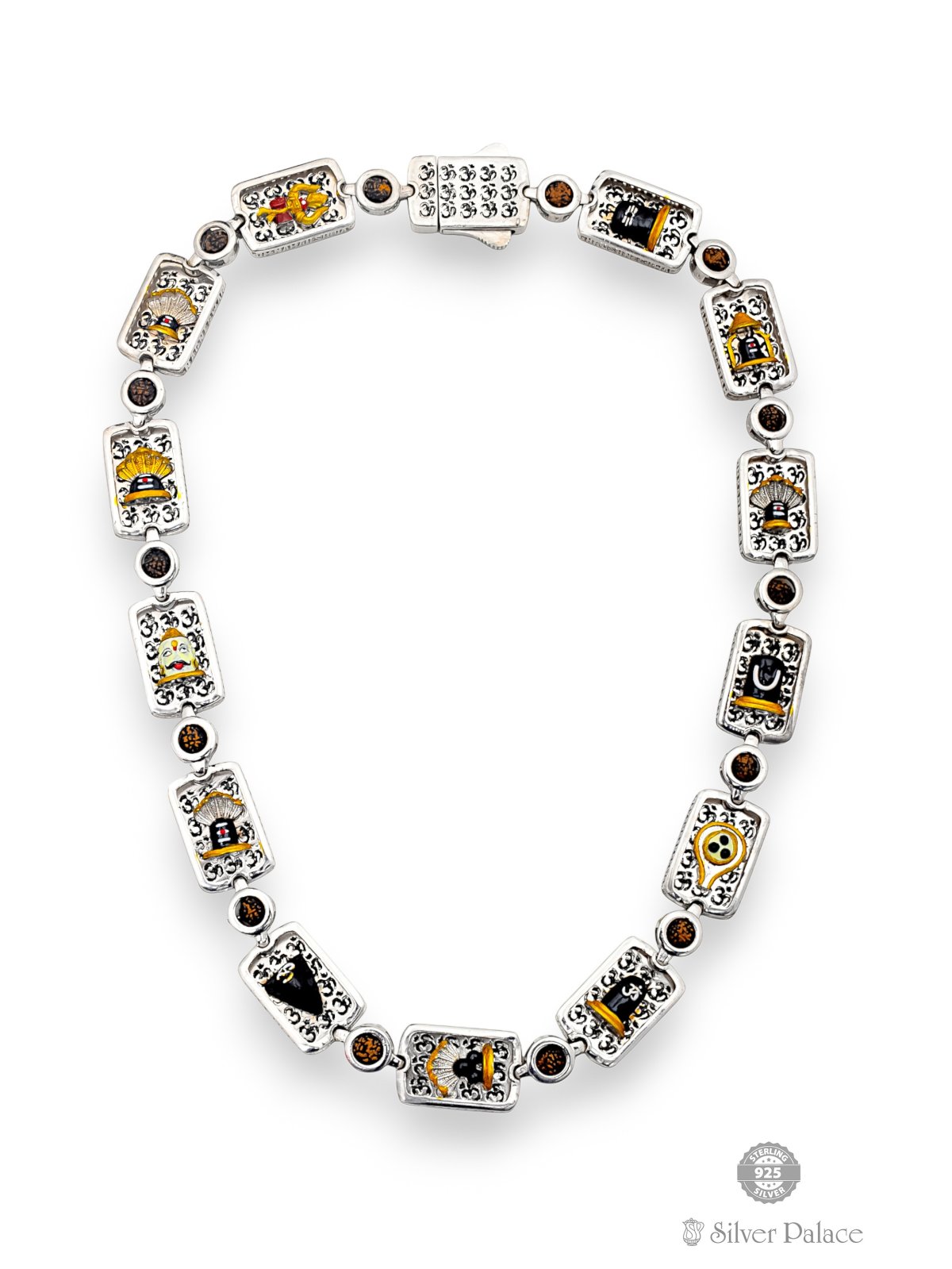 925 STERLING SILVER 12 JYOTHIRLING DIVINE MAALA FOR MEN 