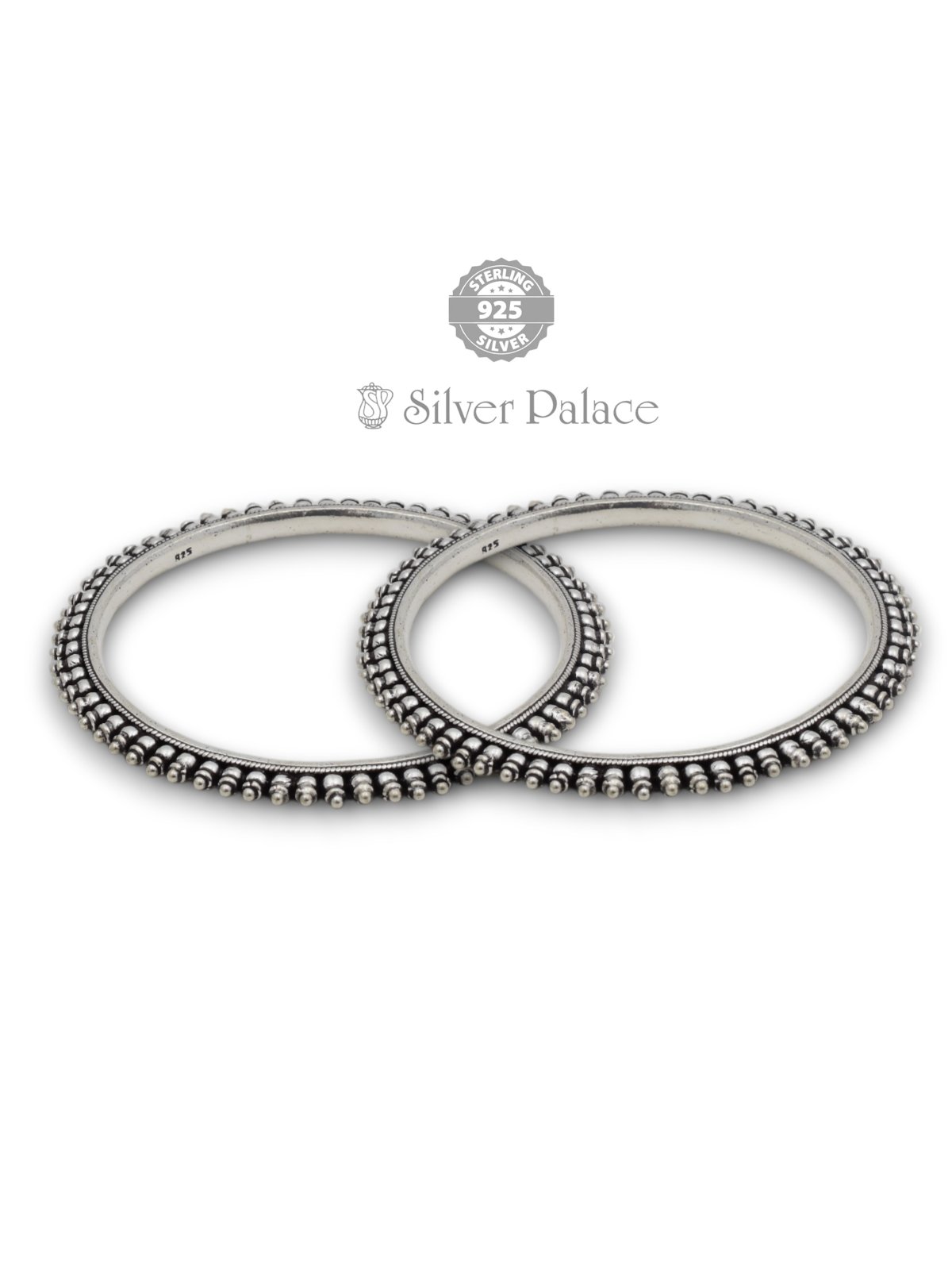 925 OXIDISED SILVER BHAVA COLLECTION ETERNAL BANGLE FOR GIRLS